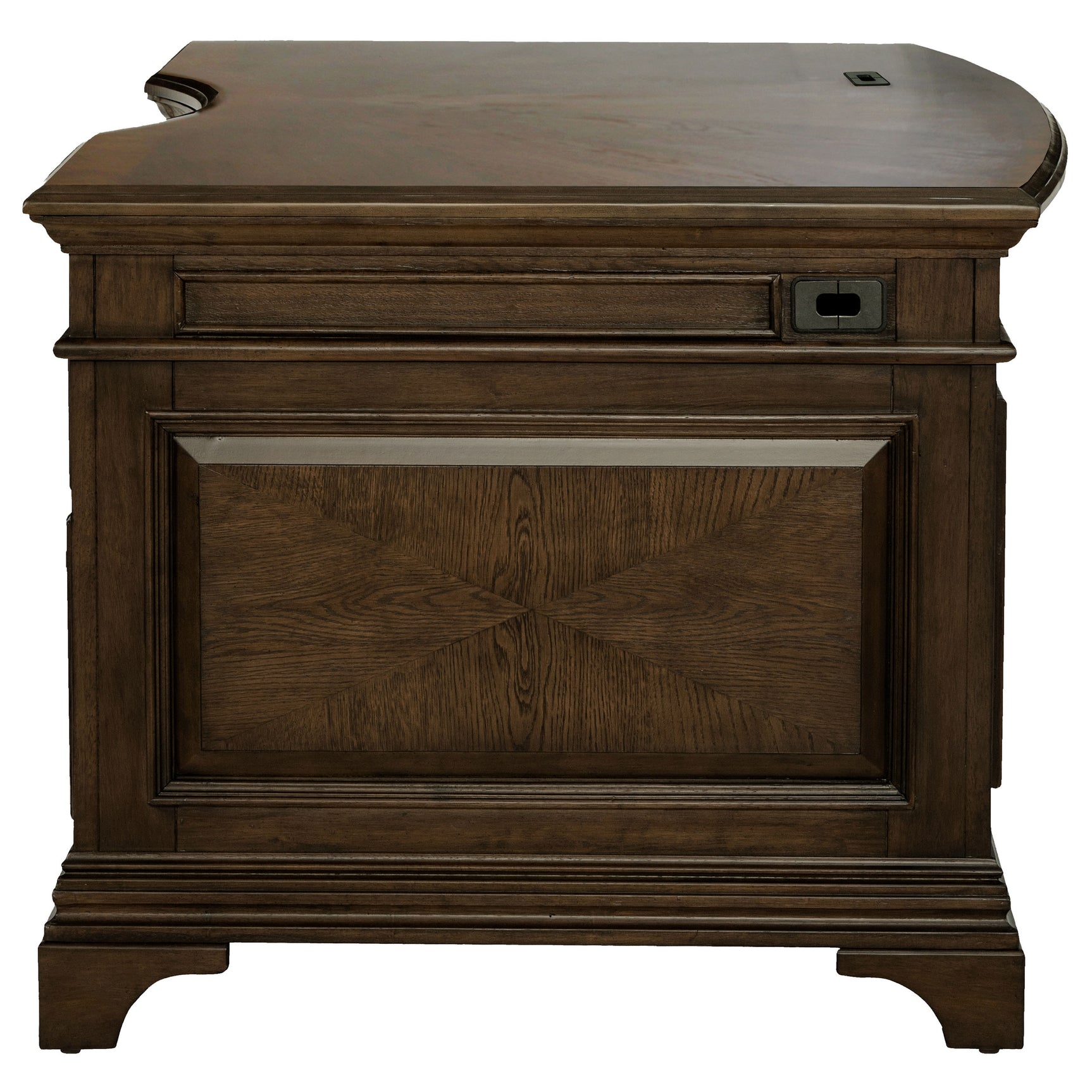 Hartshill 72-inch 7-drawer Executive Desk Burnished Oak - Tampa Furniture Outlet