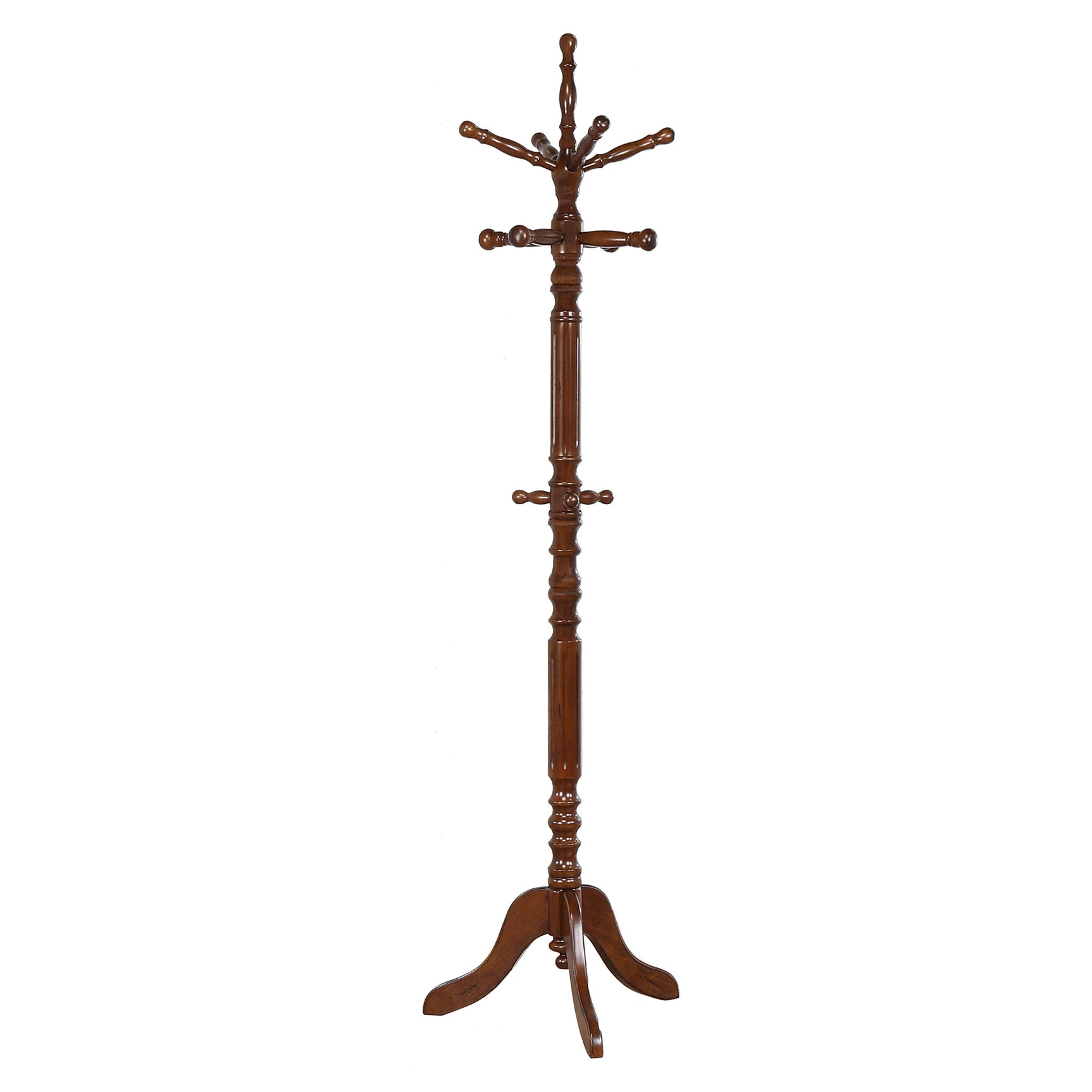 Tampa Furniture Outlet - Coaster - Achelle 11 Hook Freestanding Coat Rack Hat Hanger Tobacco - 900769