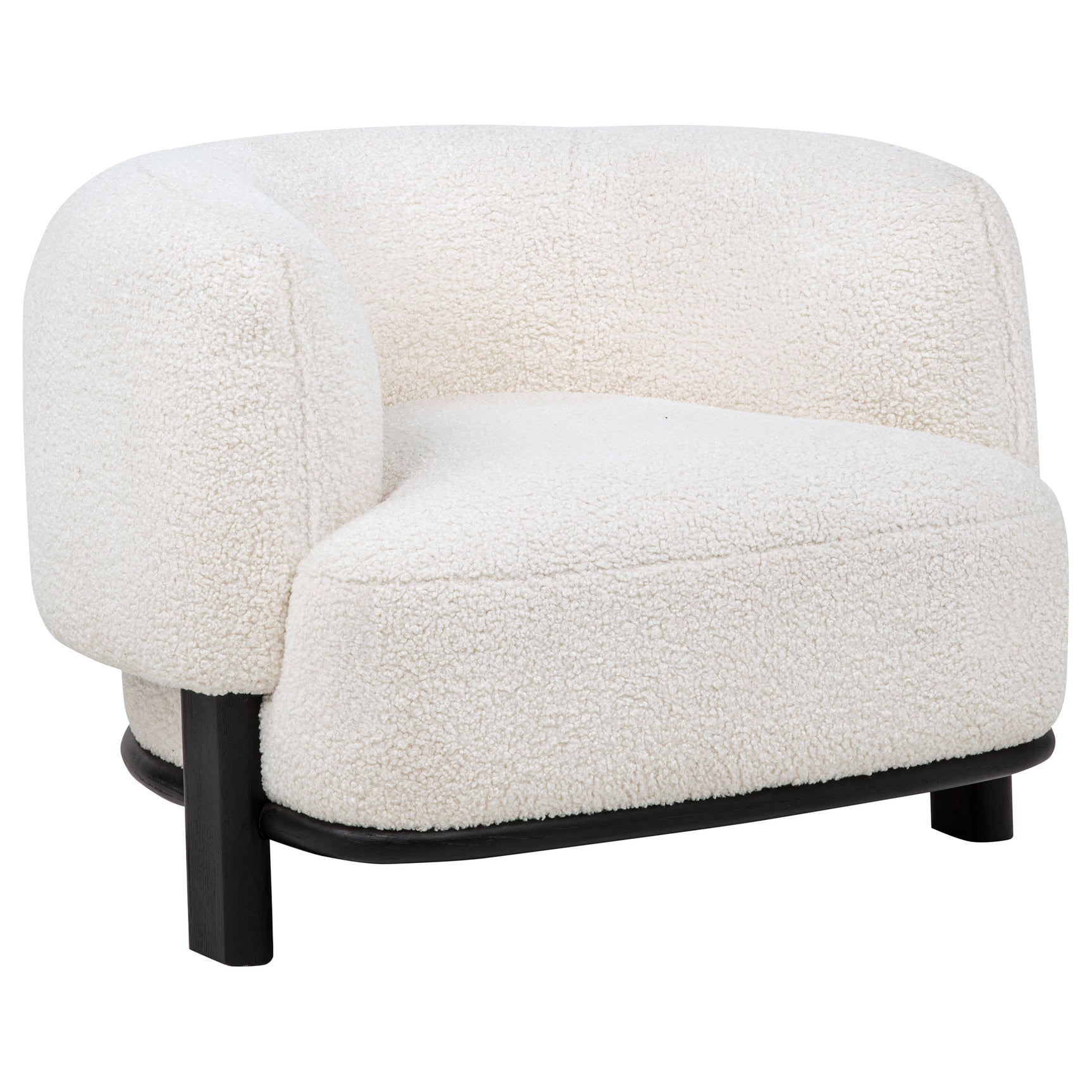 Tampa Furniture Outlet - Coaster - Lawler Upholstered Barrel Back Accent Chair Ivory and Black - 901372