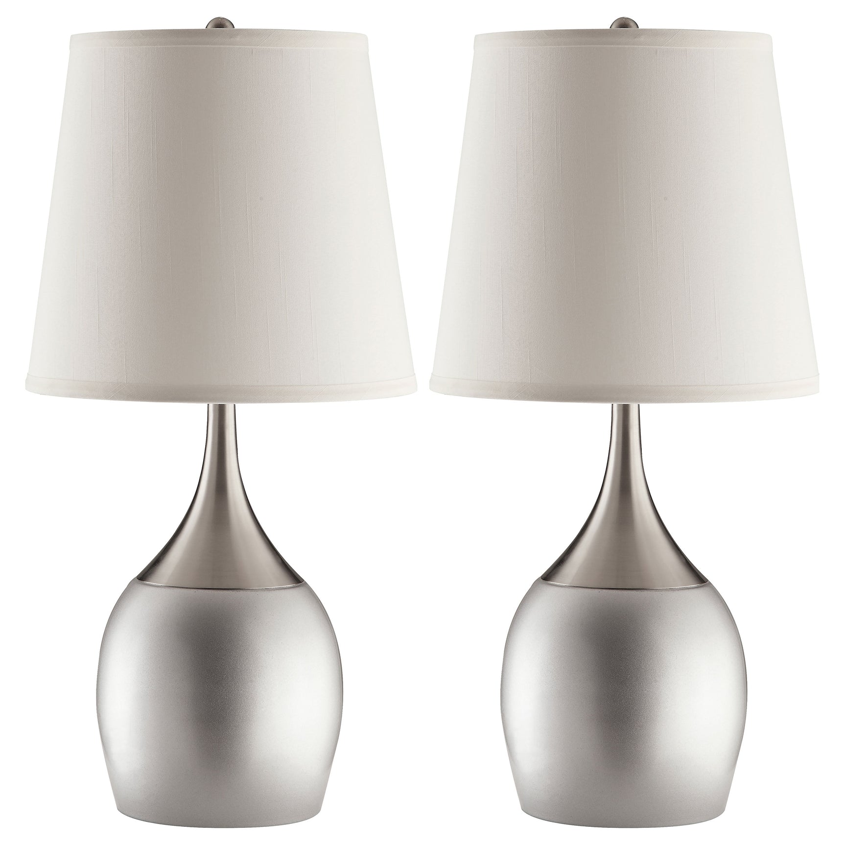 Tampa Furniture Outlet - Coaster - Tenya 24-inch Empire Shade Urn Table Lamp Silver (Set of 2) - 901471