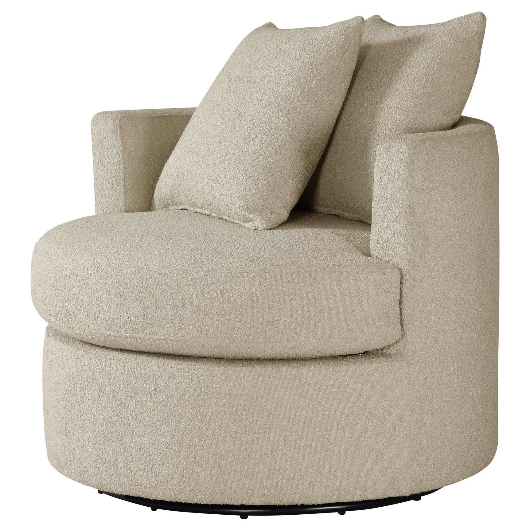 Debbie Upholstered Swivel Accent Chair Camel - Tampa Furniture Outlet