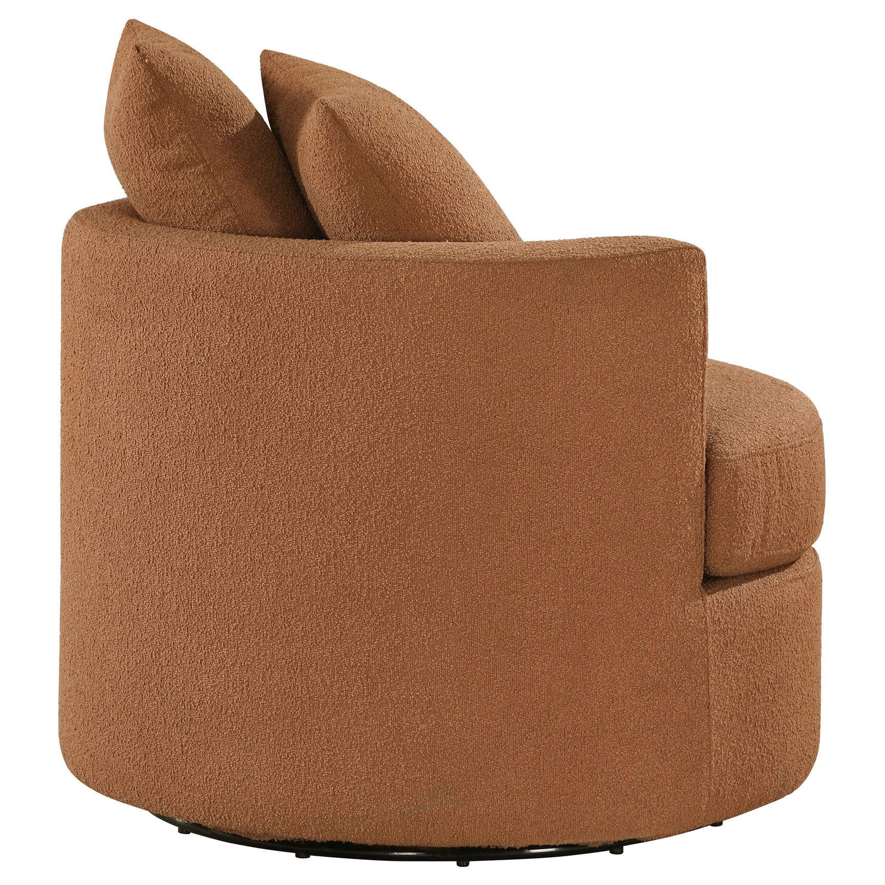 Debbie Upholstered Swivel Accent Chair Burnt Orange - Tampa Furniture Outlet