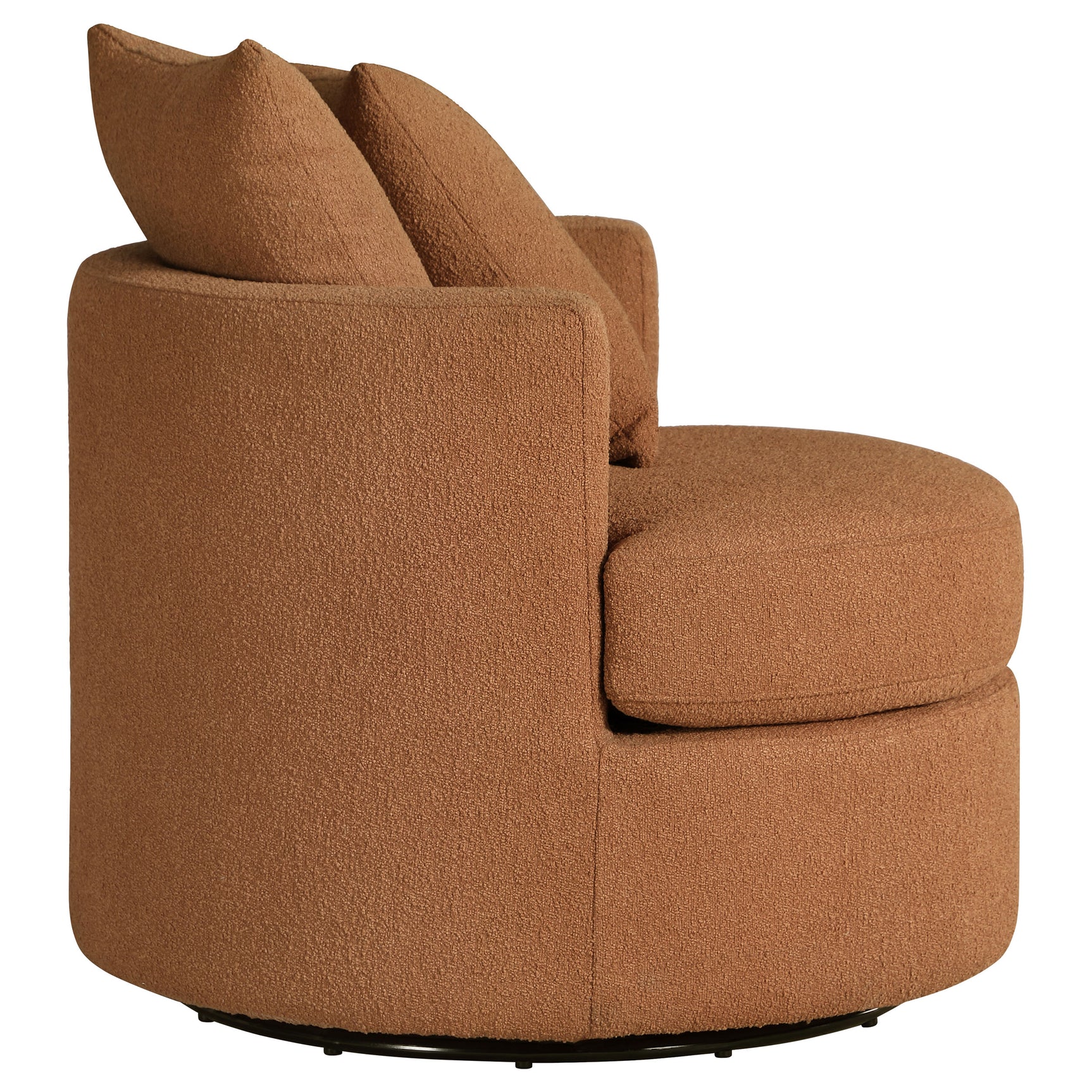 Debbie Upholstered Swivel Accent Chair Burnt Orange - Tampa Furniture Outlet