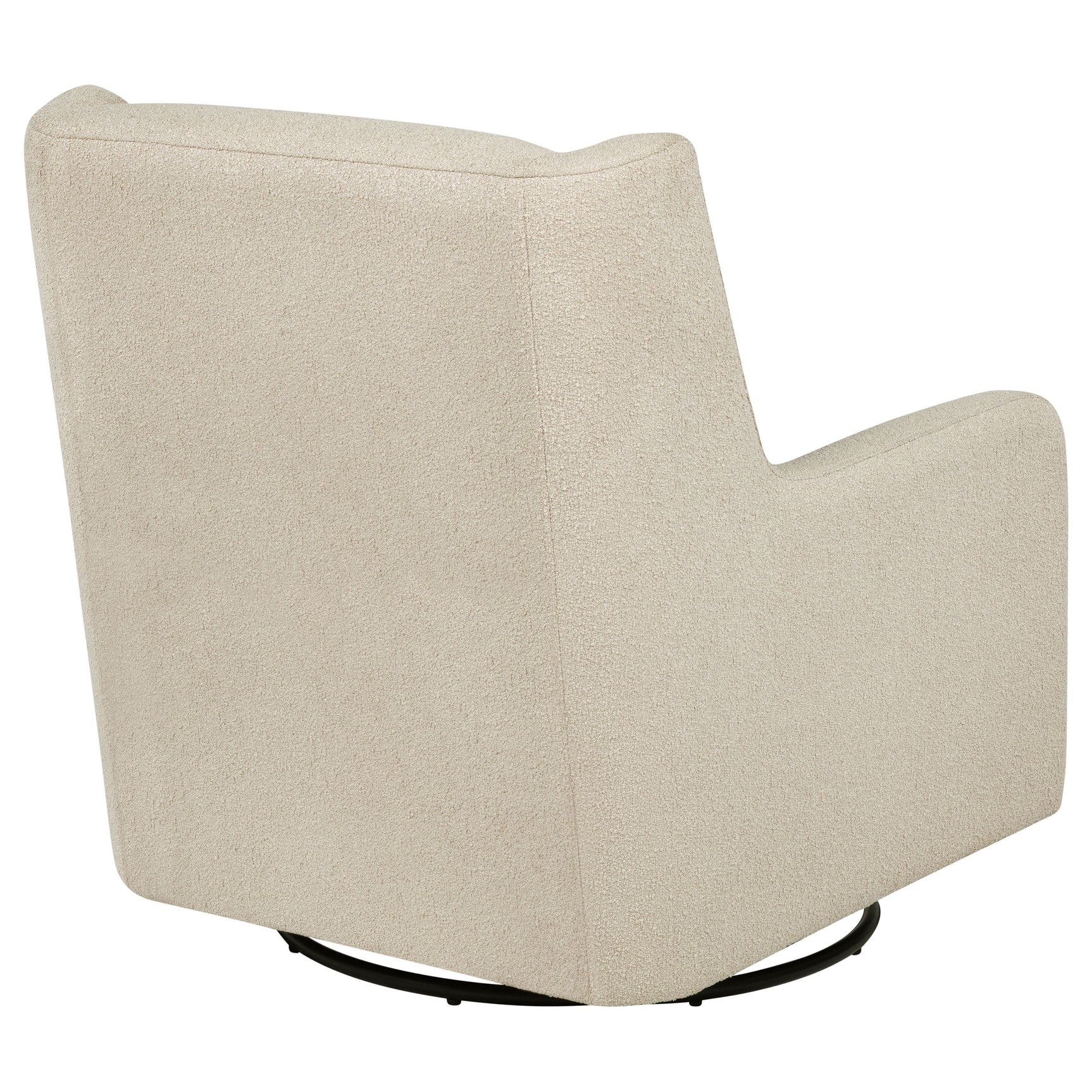 Serra Boucle Upholstered Swivel Glider Sandy Beige - Tampa Furniture Outlet