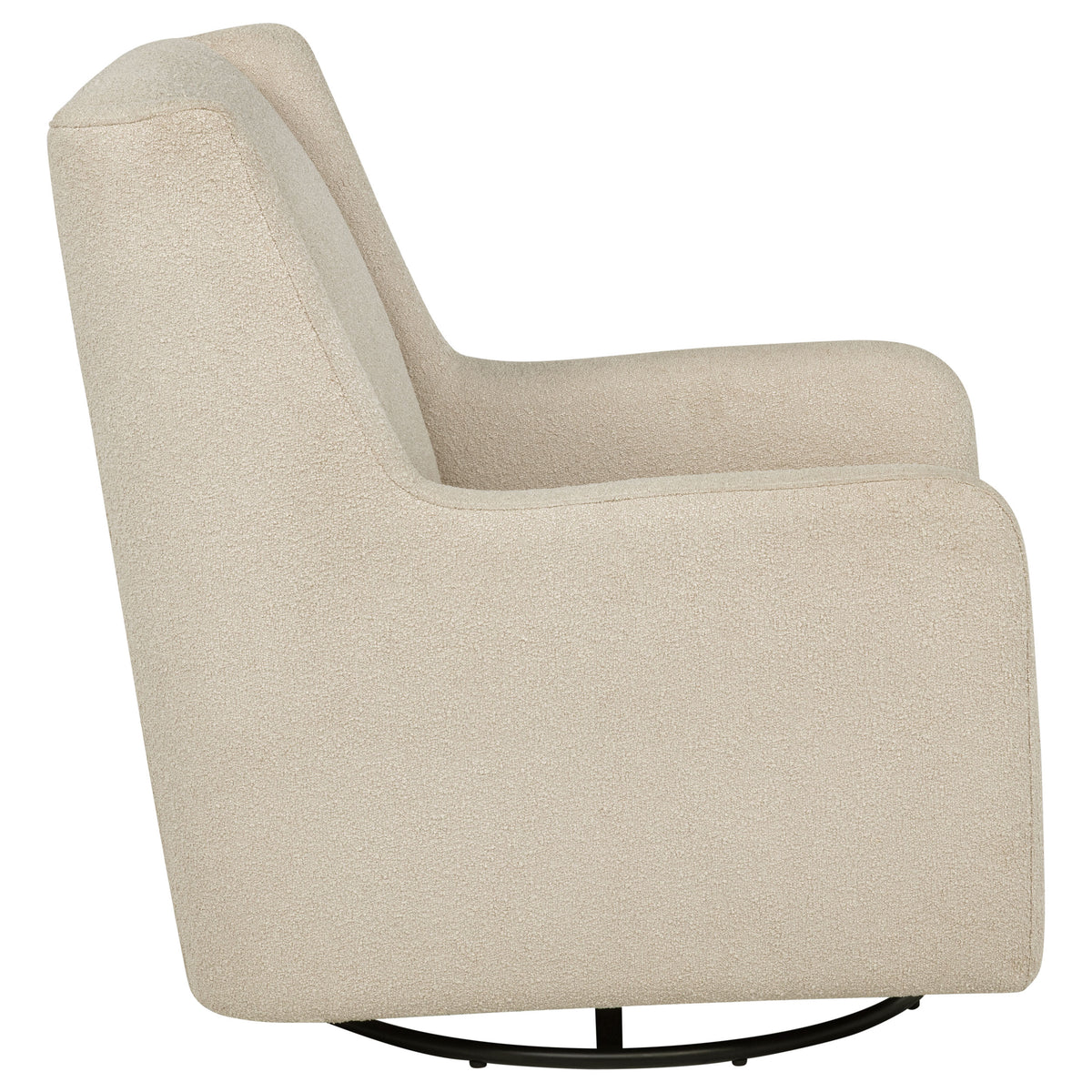 Serra Boucle Upholstered Swivel Glider Sandy Beige