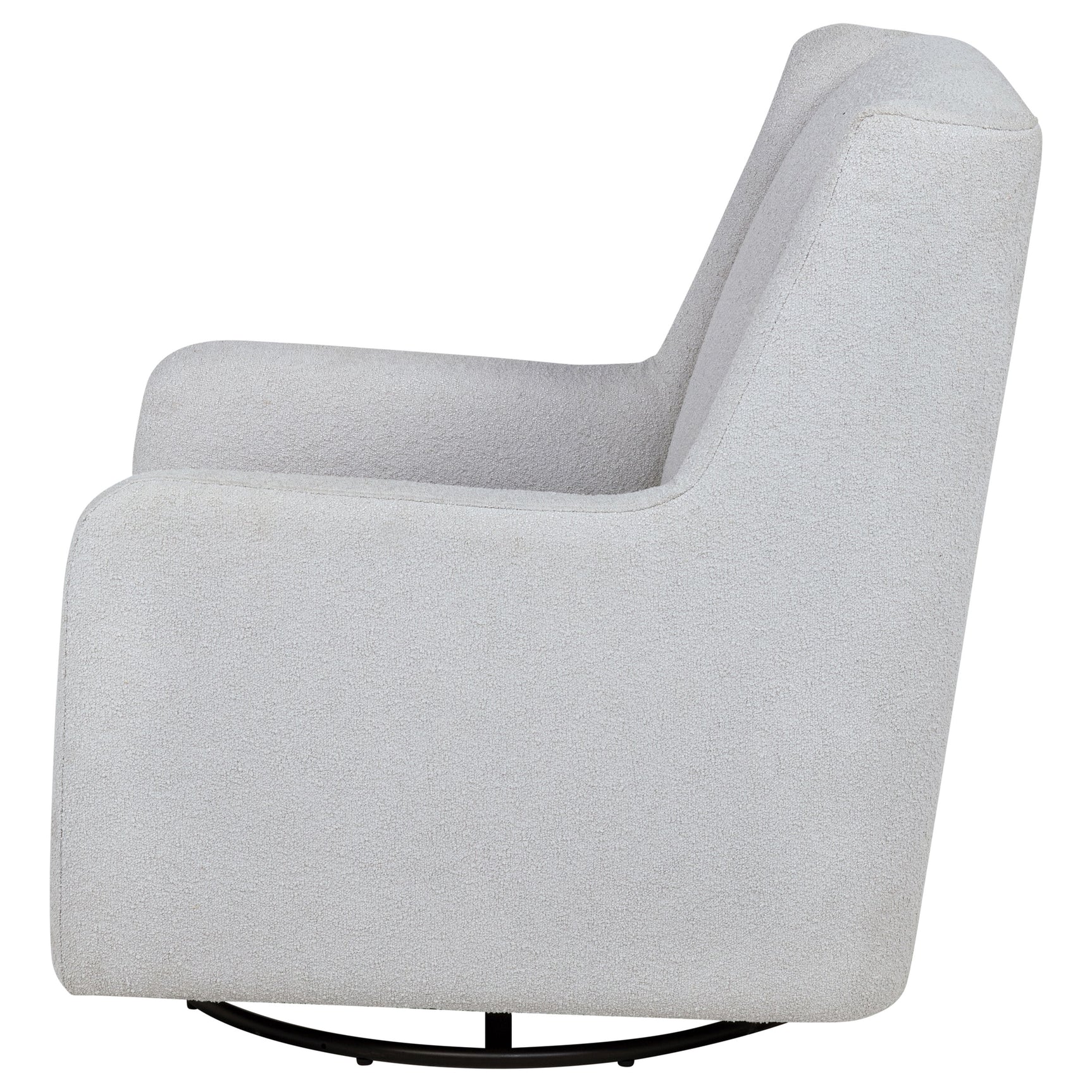 Serra Boucle Upholstered Swivel Glider Dove Grey - Tampa Furniture Outlet