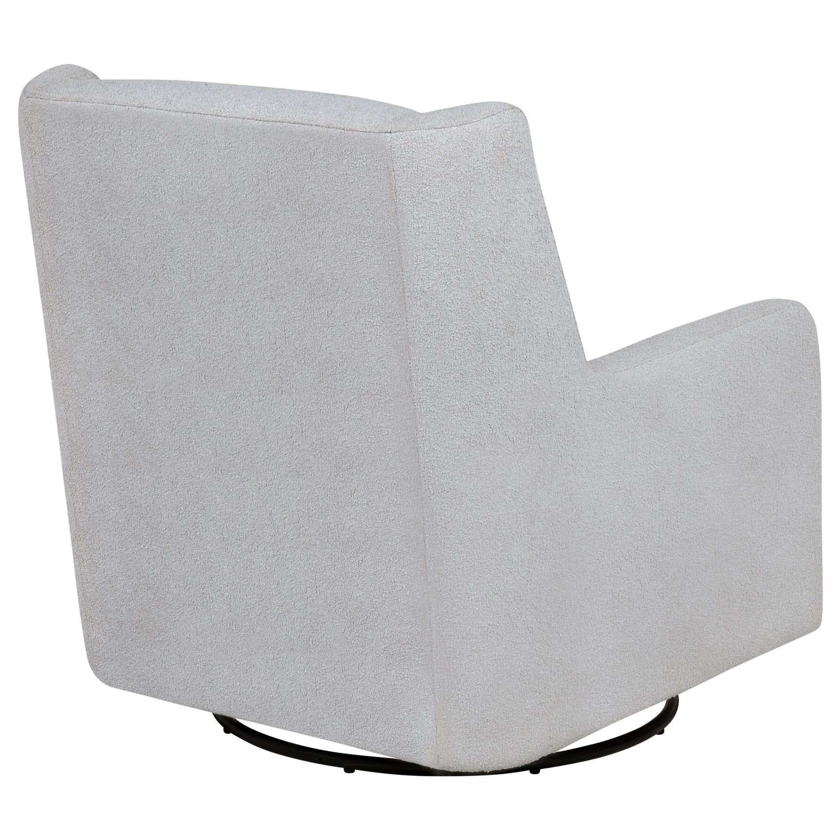 Serra Boucle Upholstered Swivel Glider Dove Grey - Tampa Furniture Outlet