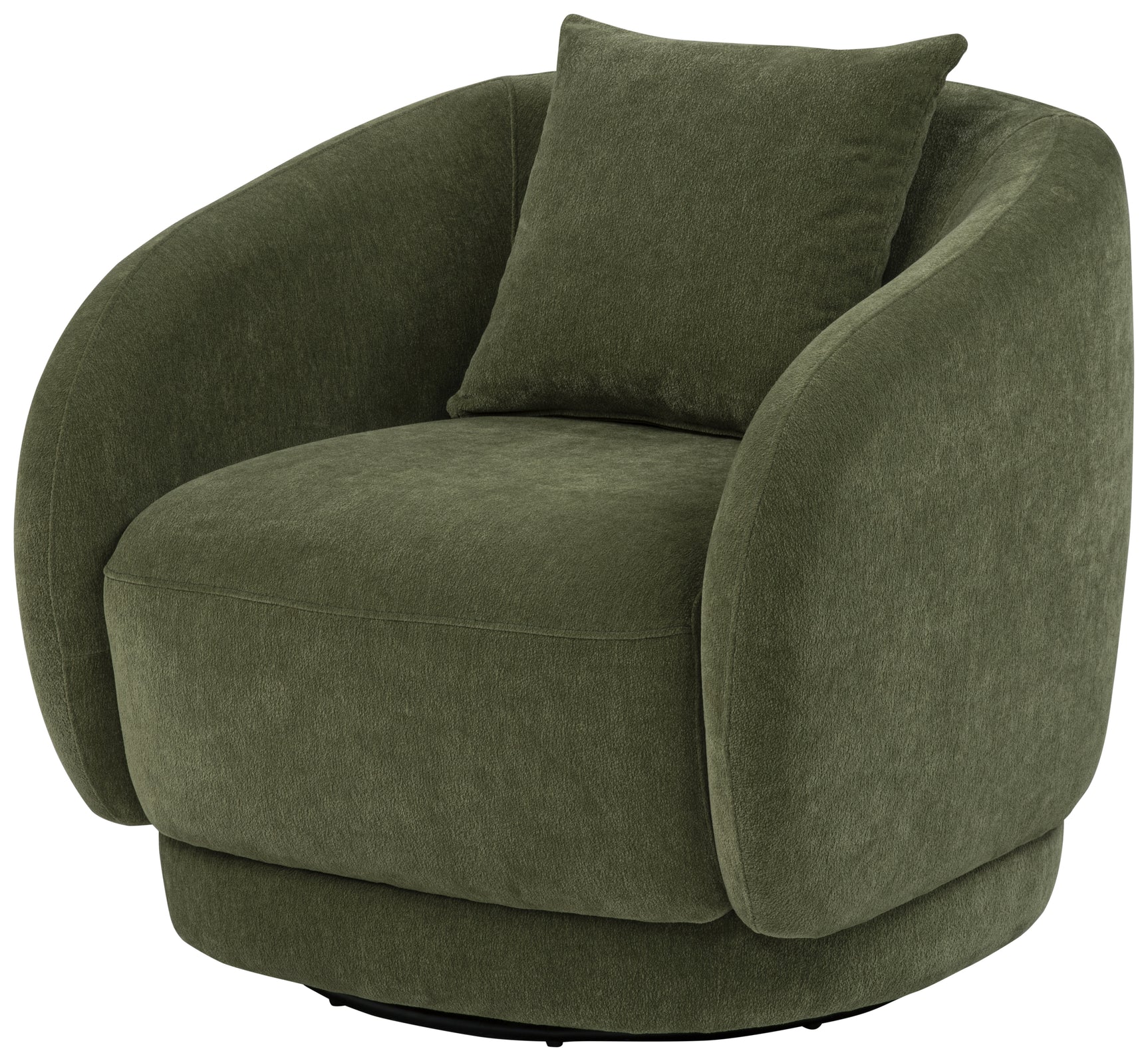Arnaud Chenille Upholstered Swivel Accent Chair Green