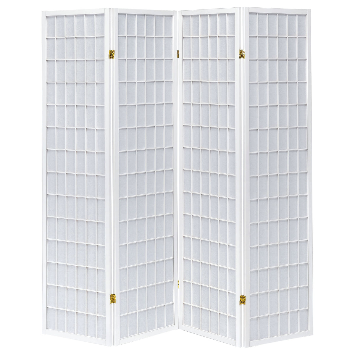 Roberto 4-Panel Room Divider Folding Shoji Screen White