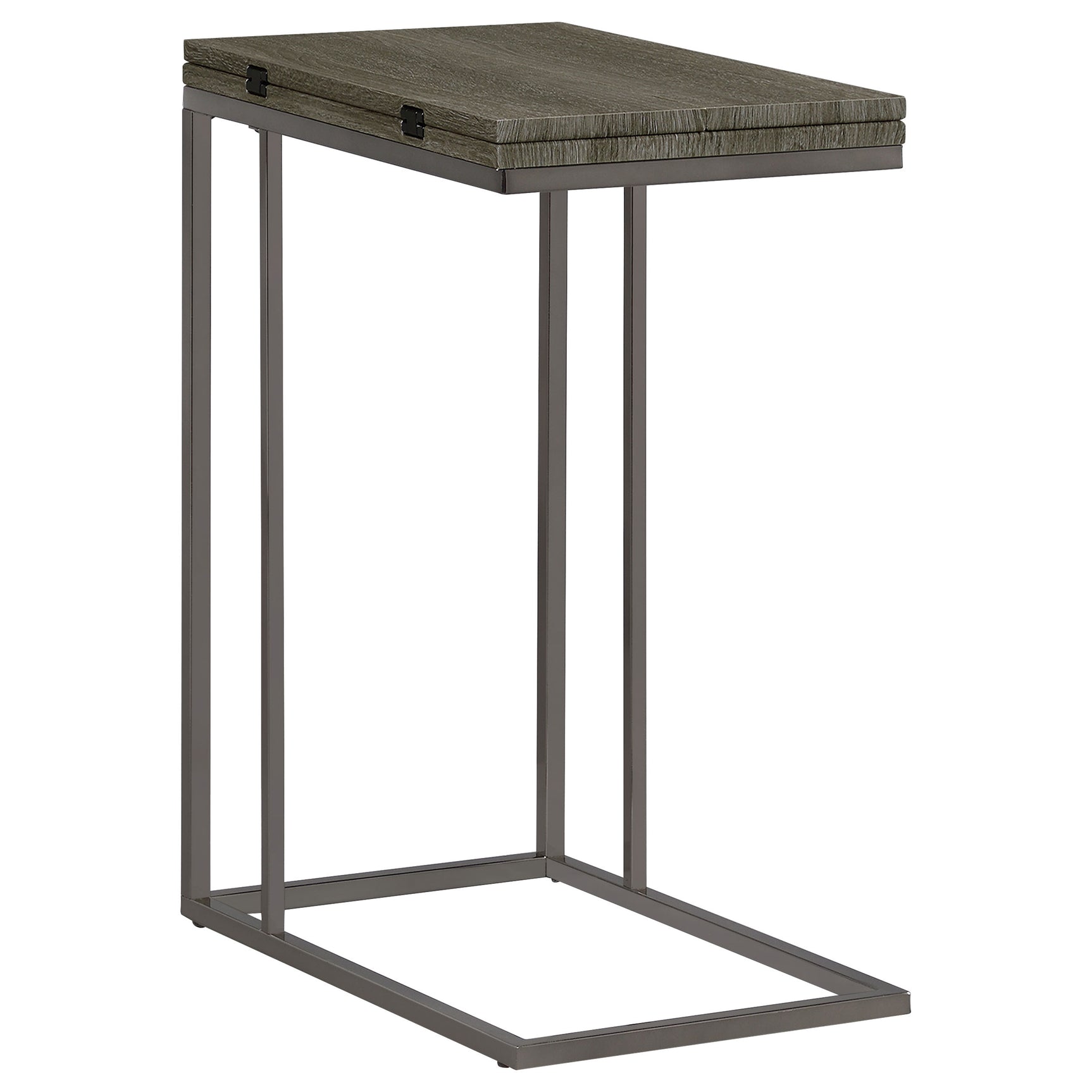 Tampa Furniture Outlet - Coaster - Pedro Expandable C-Shaped Sofa Side Table Weathered Grey - 902864
