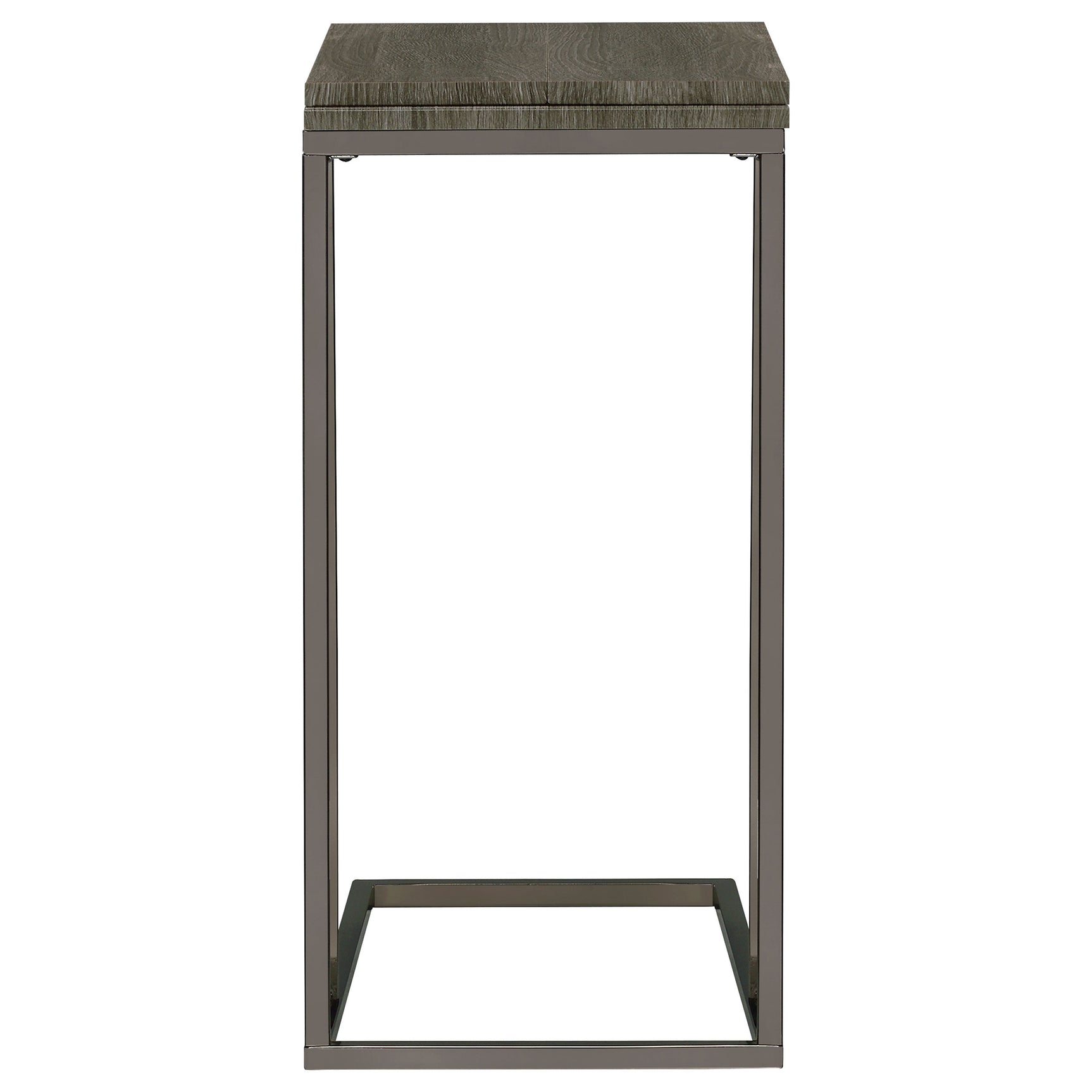 Pedro Expandable C-Shaped Sofa Side Table Weathered Grey - Tampa Furniture Outlet