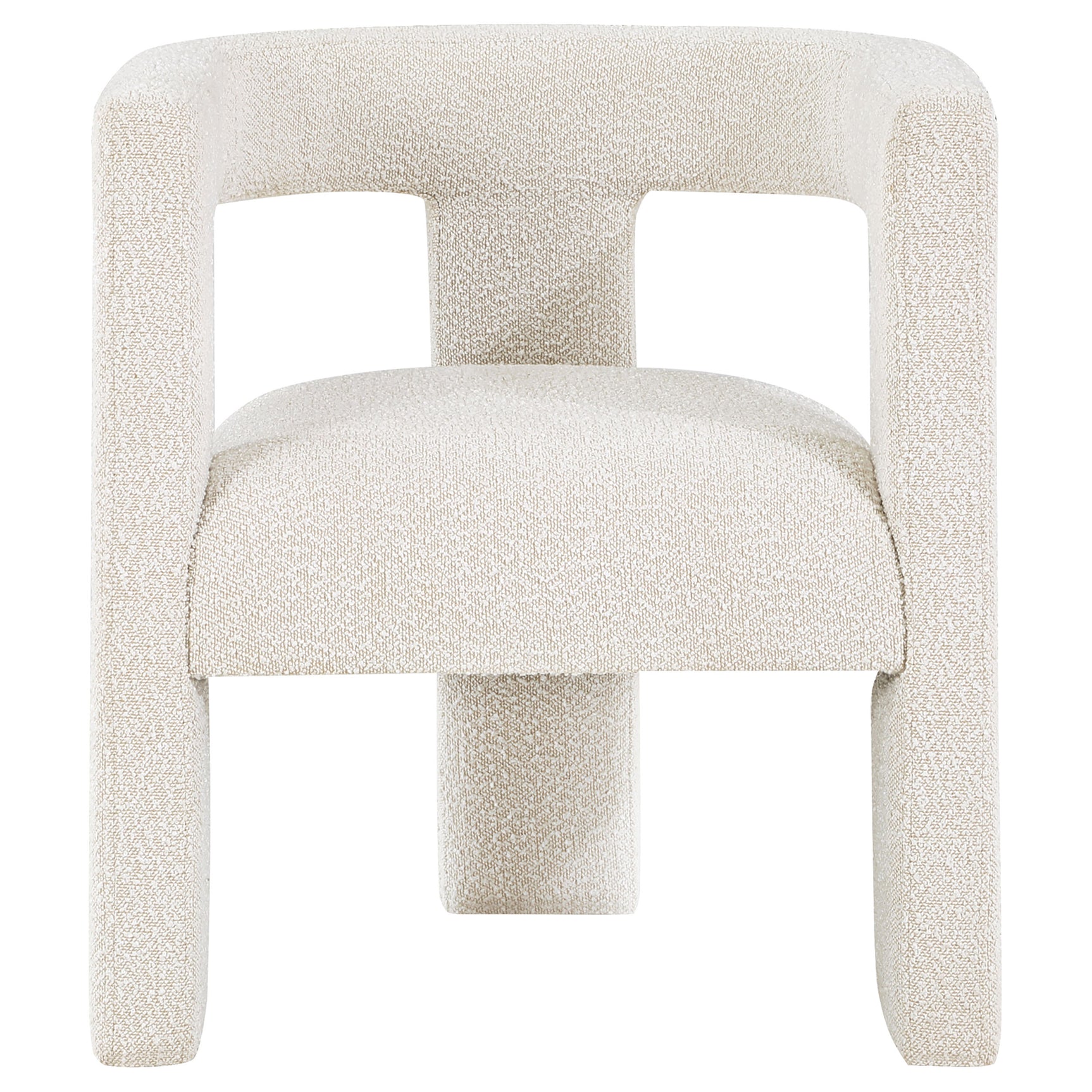 Petra Boucle Upholstered Accent Side Chair White - Tampa Furniture Outlet