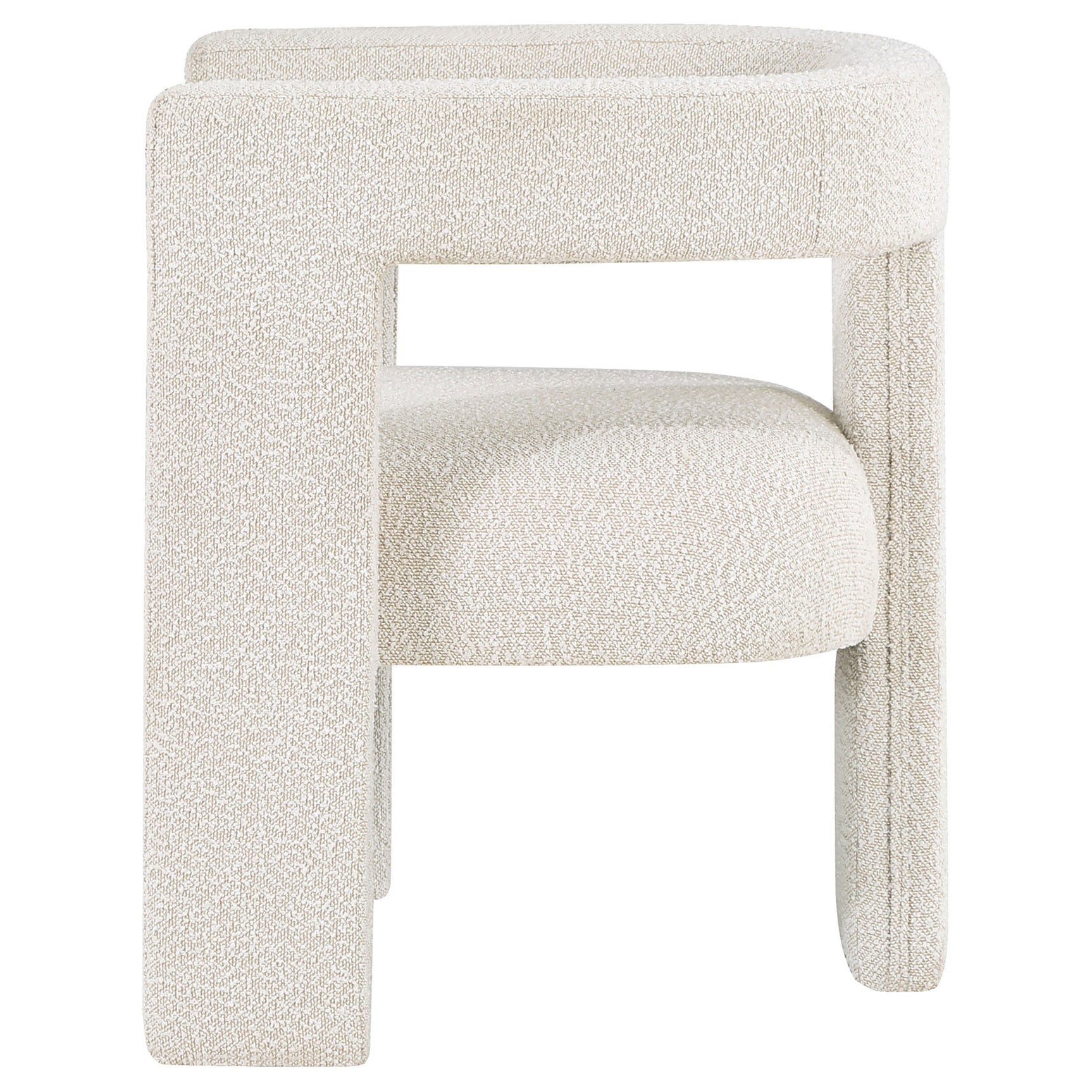 Petra Boucle Upholstered Accent Side Chair White - Tampa Furniture Outlet
