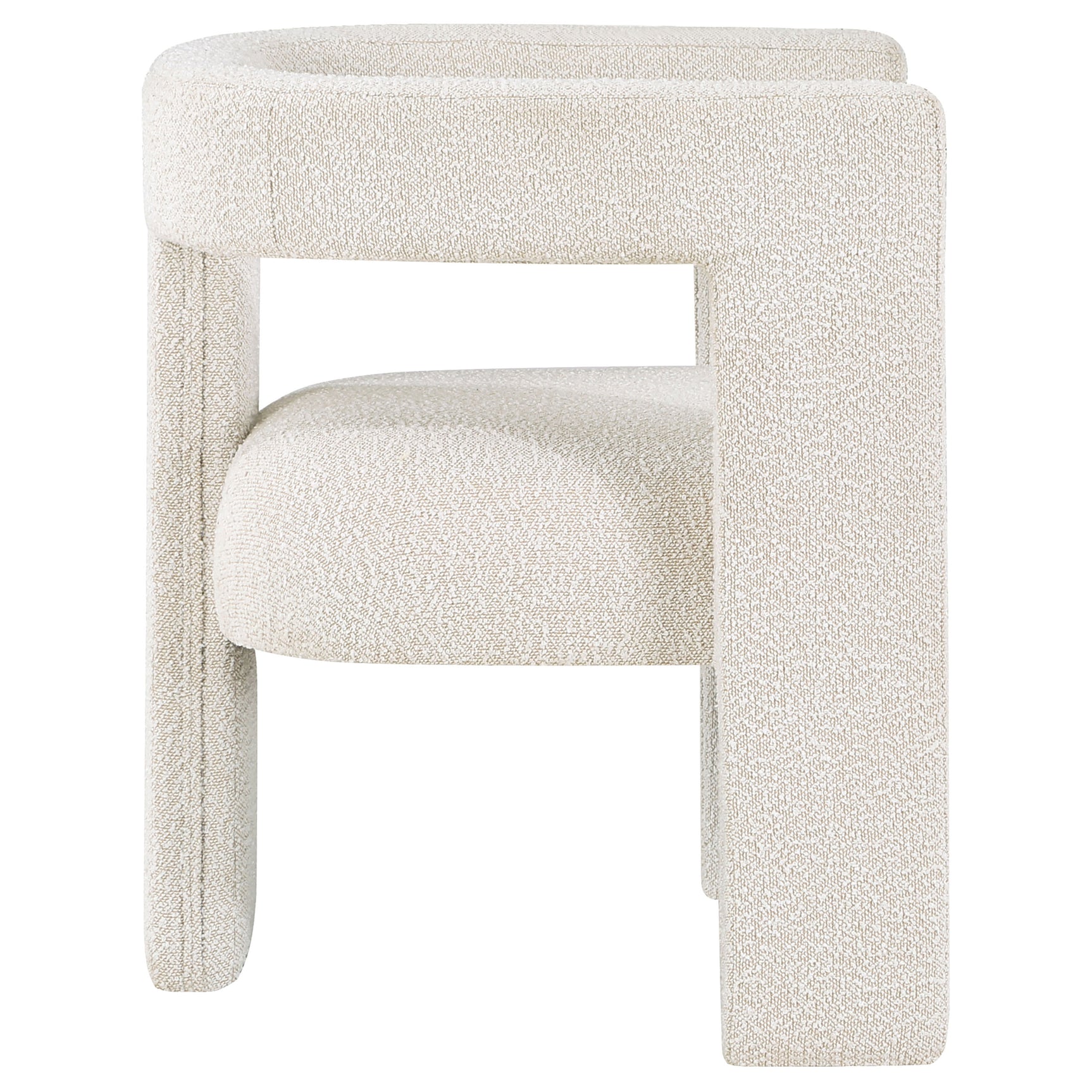 Petra Boucle Upholstered Accent Side Chair White - Tampa Furniture Outlet