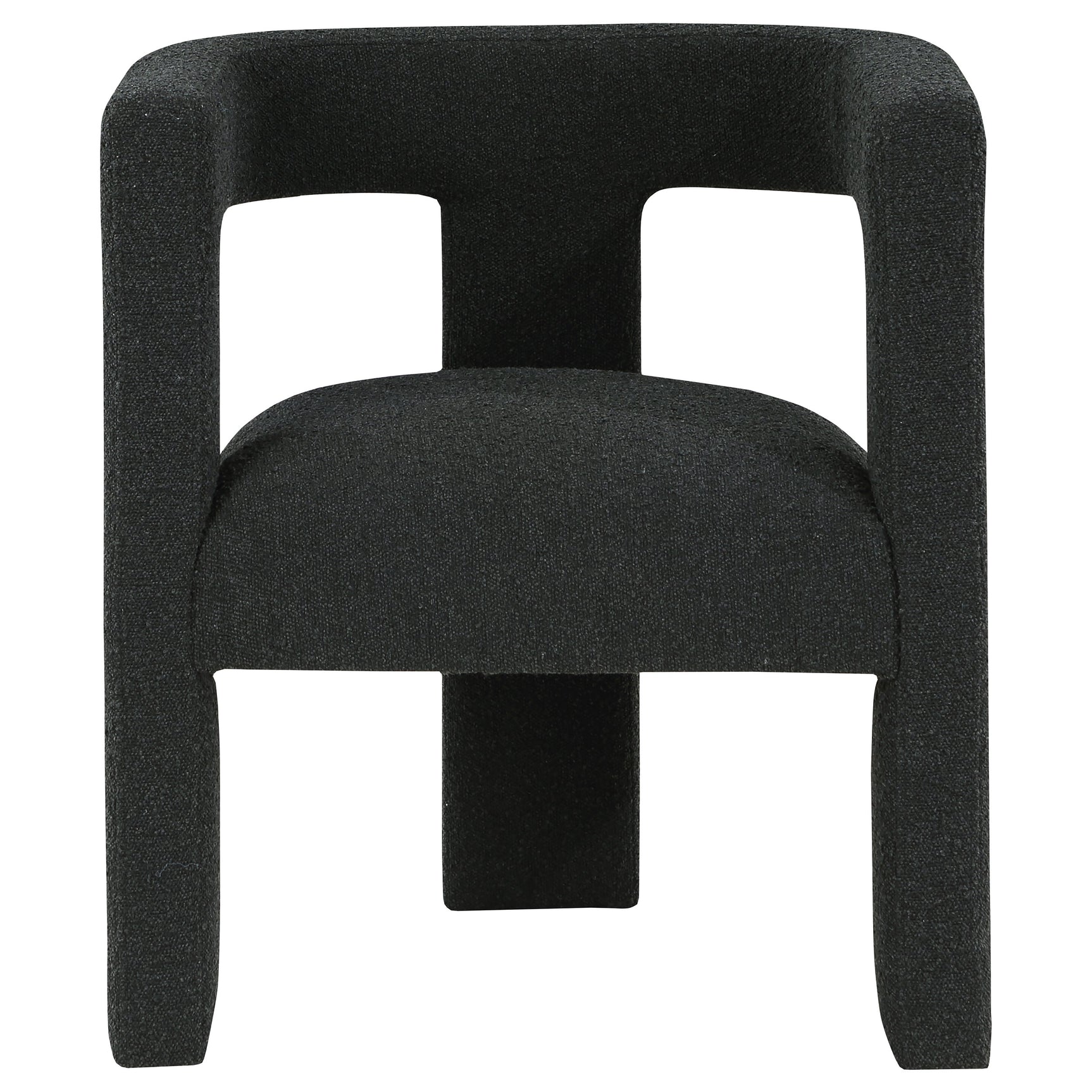 Petra Boucle Upholstered Accent Side Chair Black - Tampa Furniture Outlet