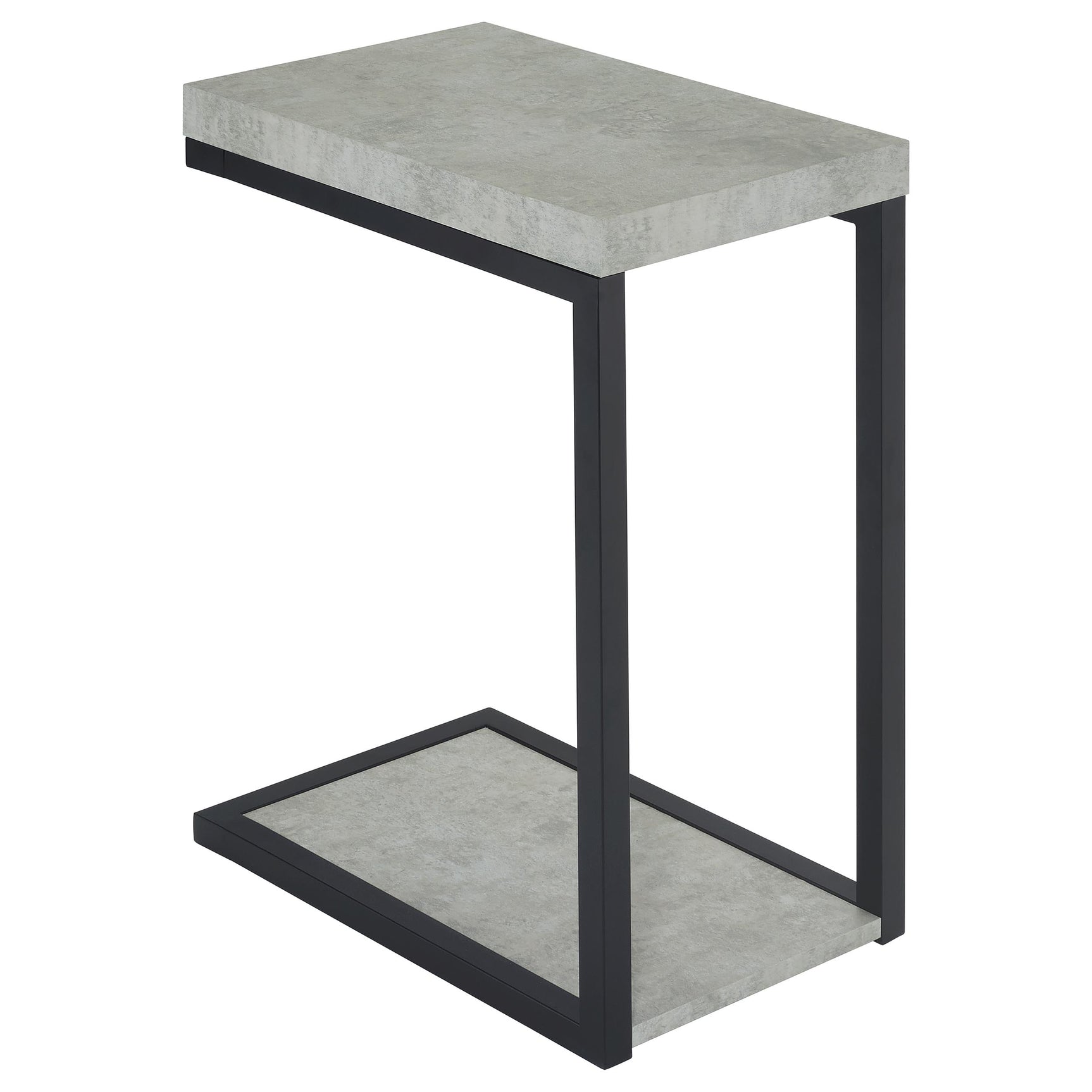 Tampa Furniture Outlet - Coaster - Beck Engineered Wood C-Shape Sofa Side Table Cement - 902933