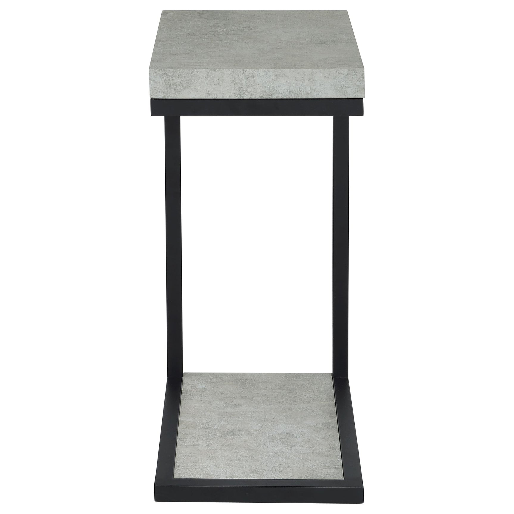 Beck Engineered Wood C-Shape Sofa Side Table Cement - Tampa Furniture Outlet