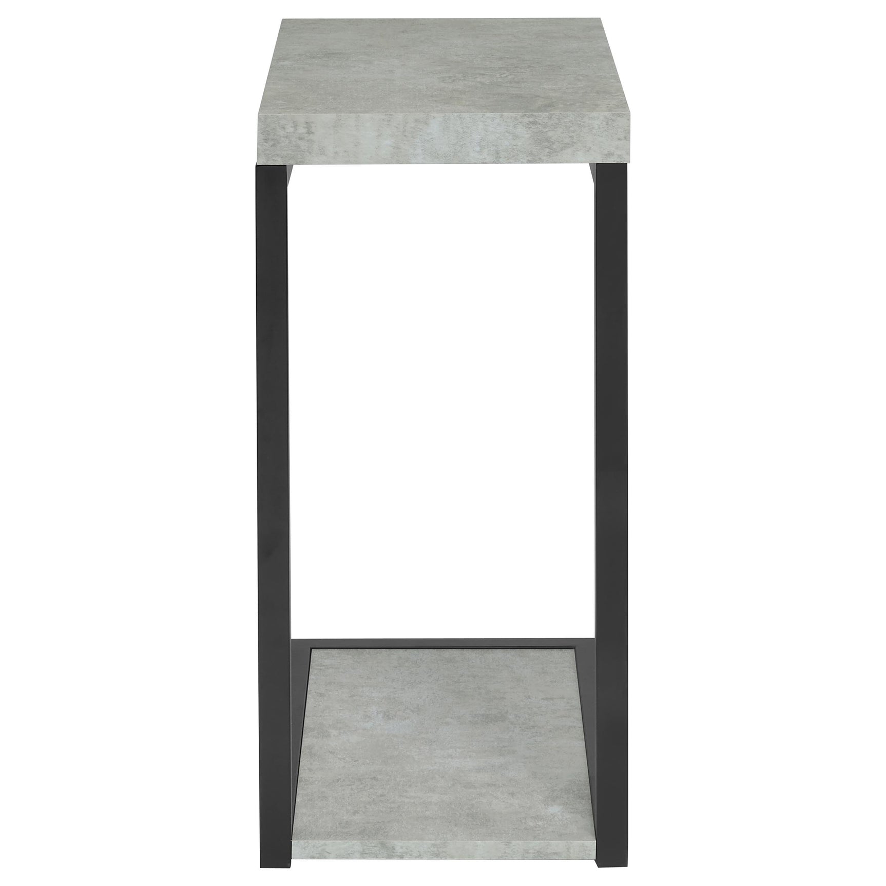 Beck Engineered Wood C-Shape Sofa Side Table Cement