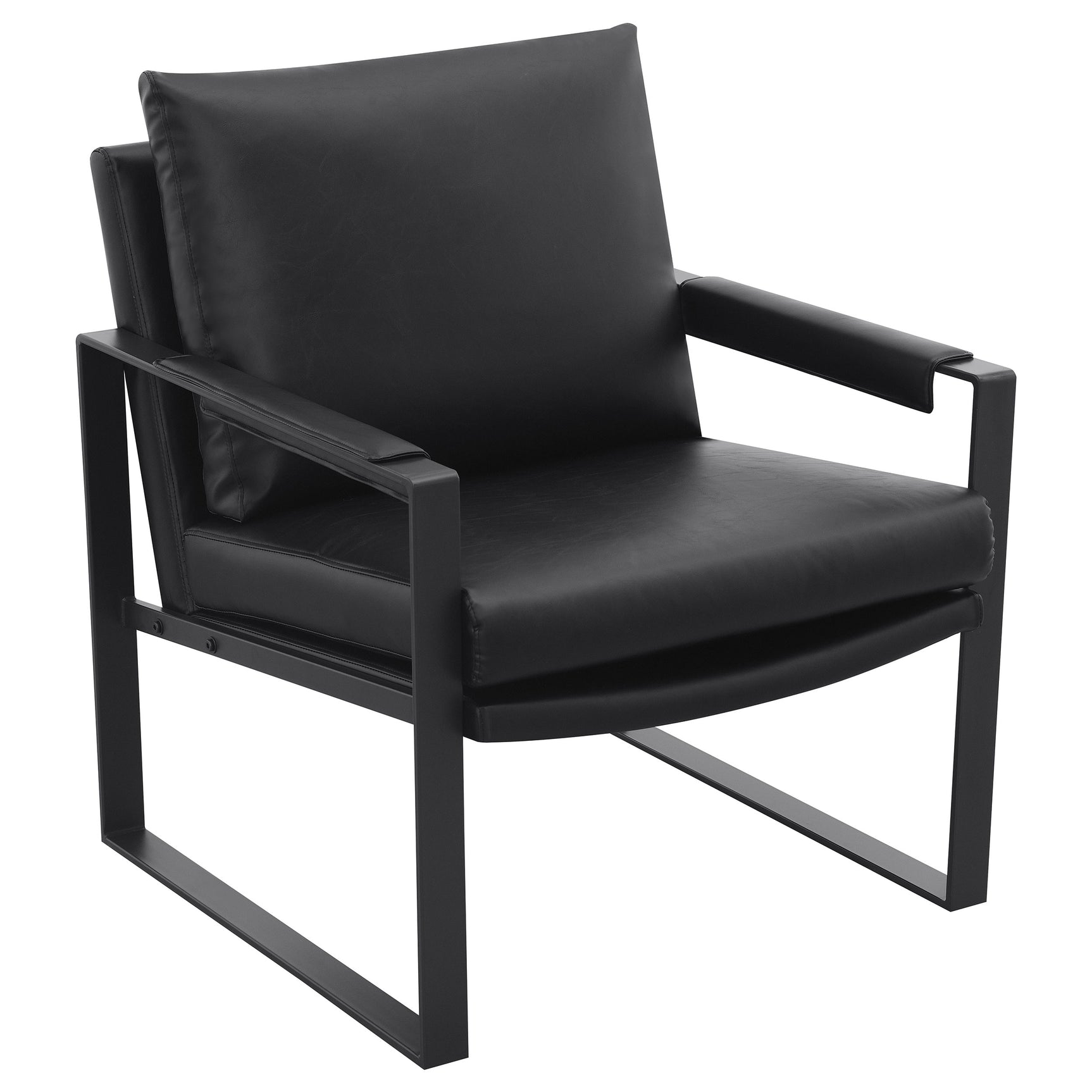 Tampa Furniture Outlet - Coaster - Rosalind Upholstered Track Arm Accent Chair Black - 903021