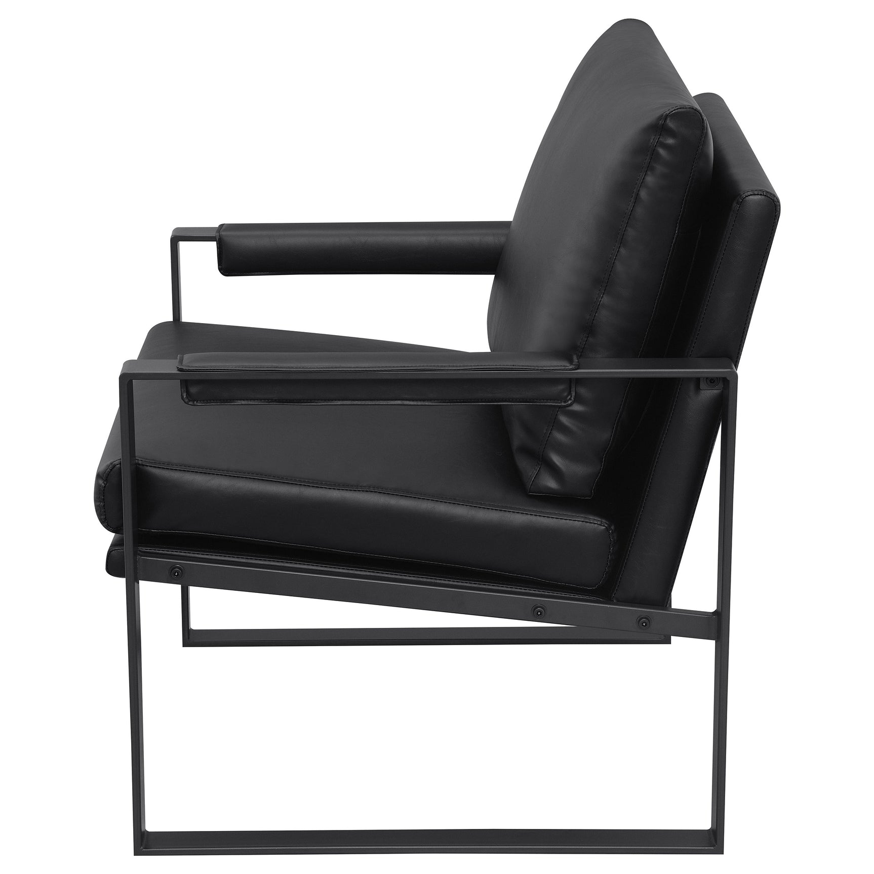 Rosalind Upholstered Track Arm Accent Chair Black - Tampa Furniture Outlet