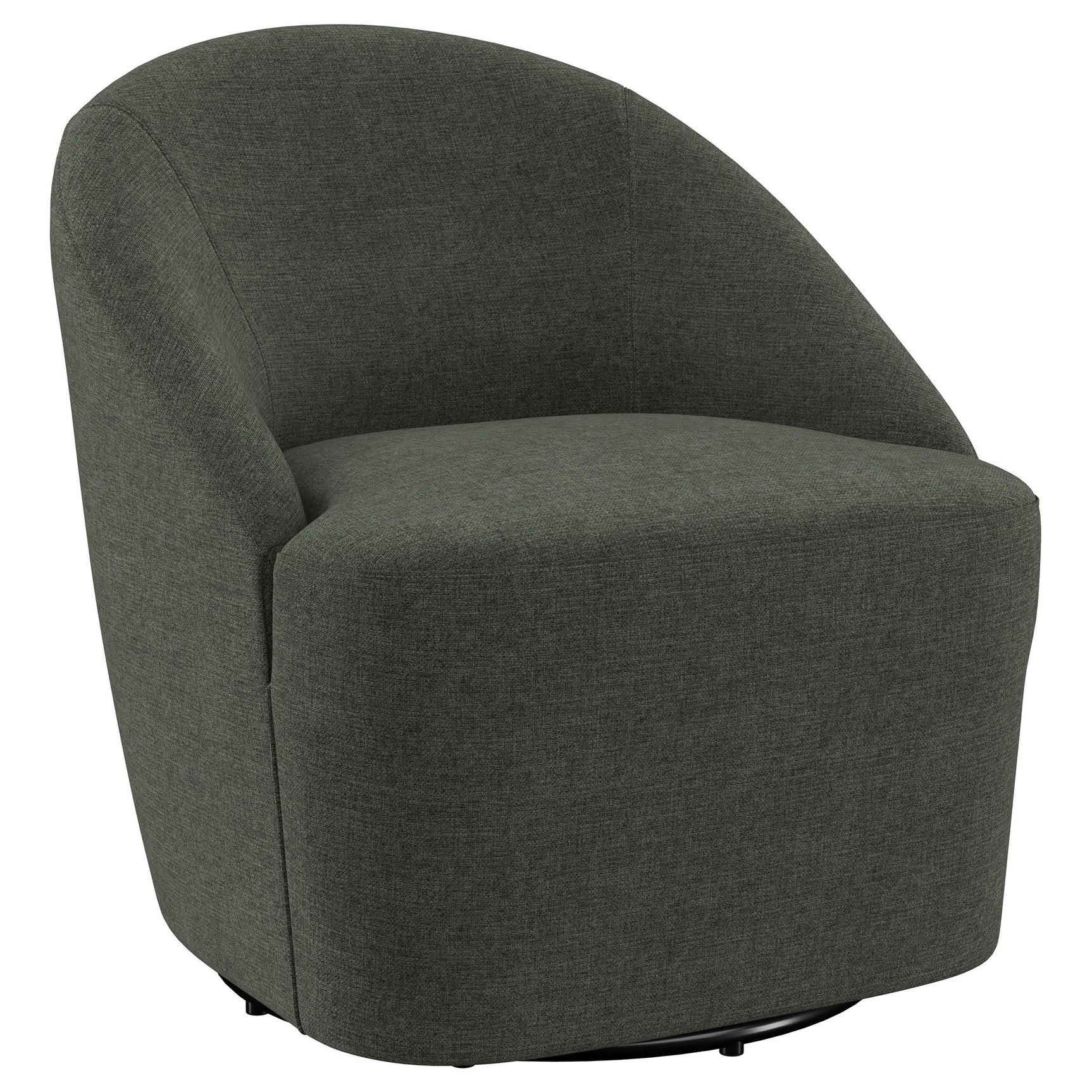Tampa Furniture Outlet - Coaster - Leon Upholstered Barrel Accent Swivel Chair Hunter Green - 903075