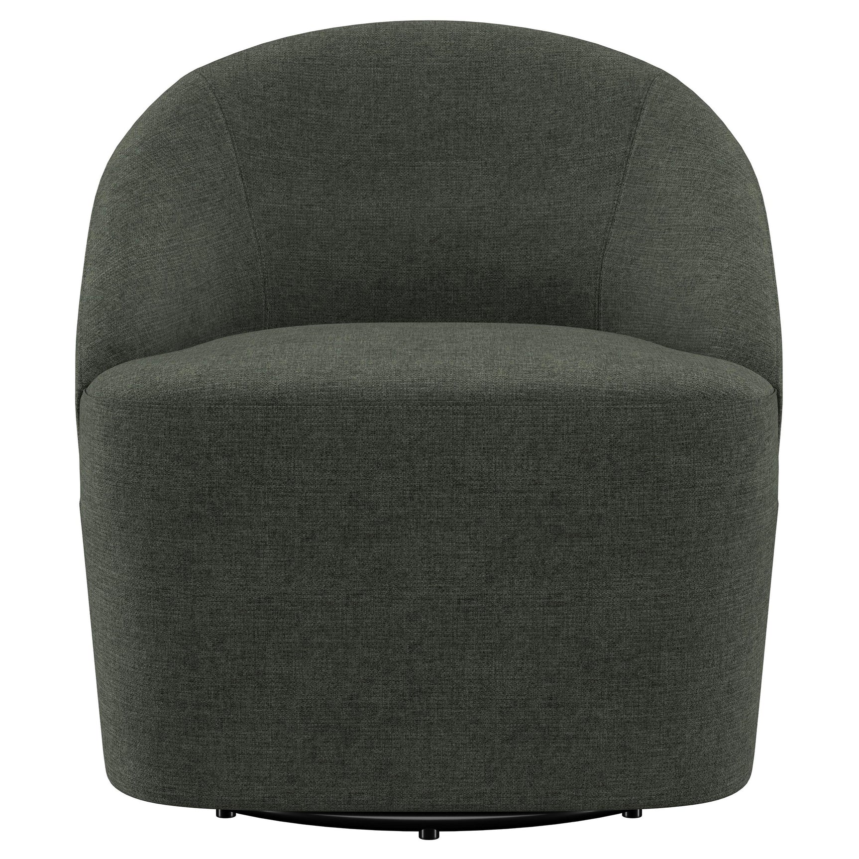Leon Upholstered Barrel Accent Swivel Chair Hunter Green - Tampa Furniture Outlet