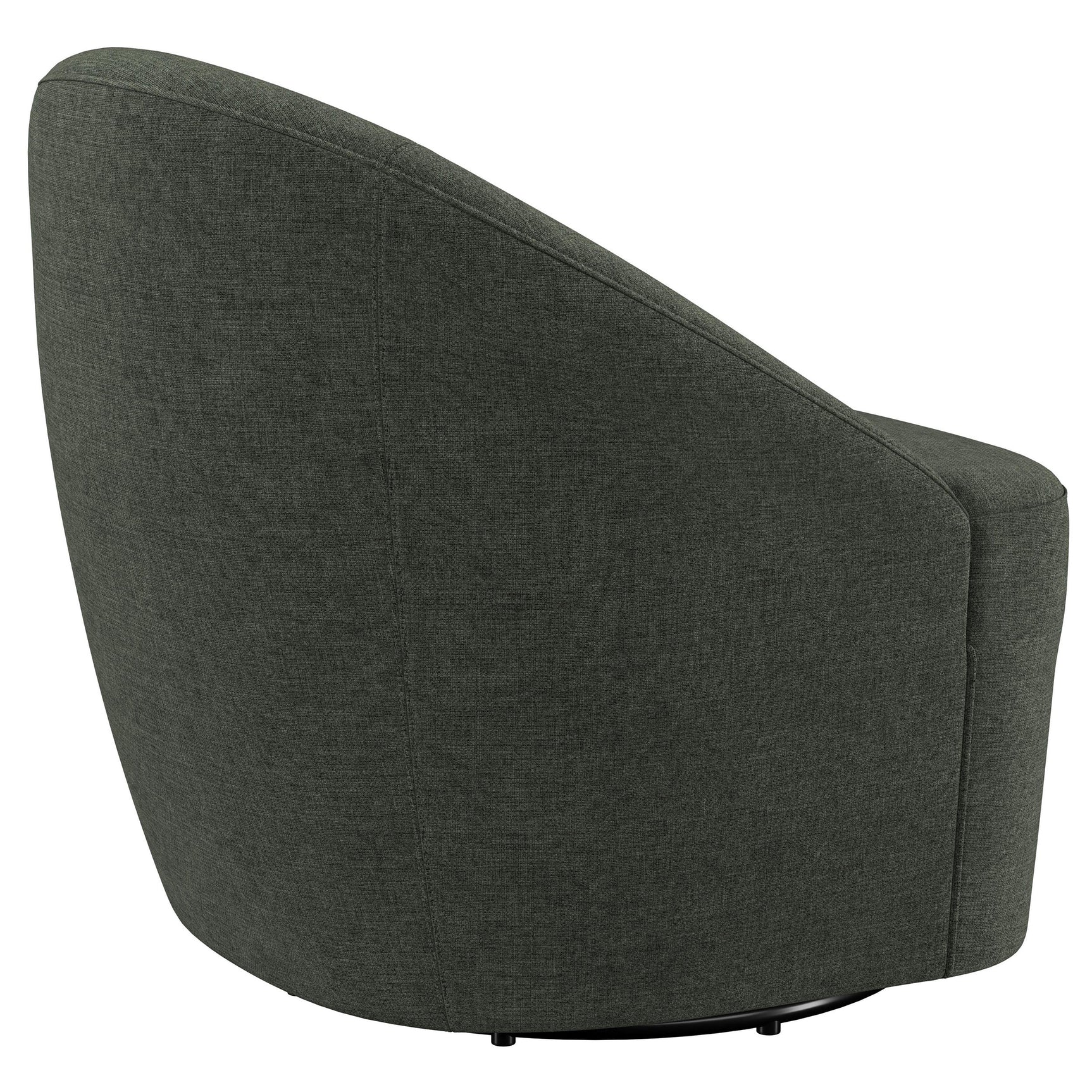 Leon Upholstered Barrel Accent Swivel Chair Hunter Green - Tampa Furniture Outlet