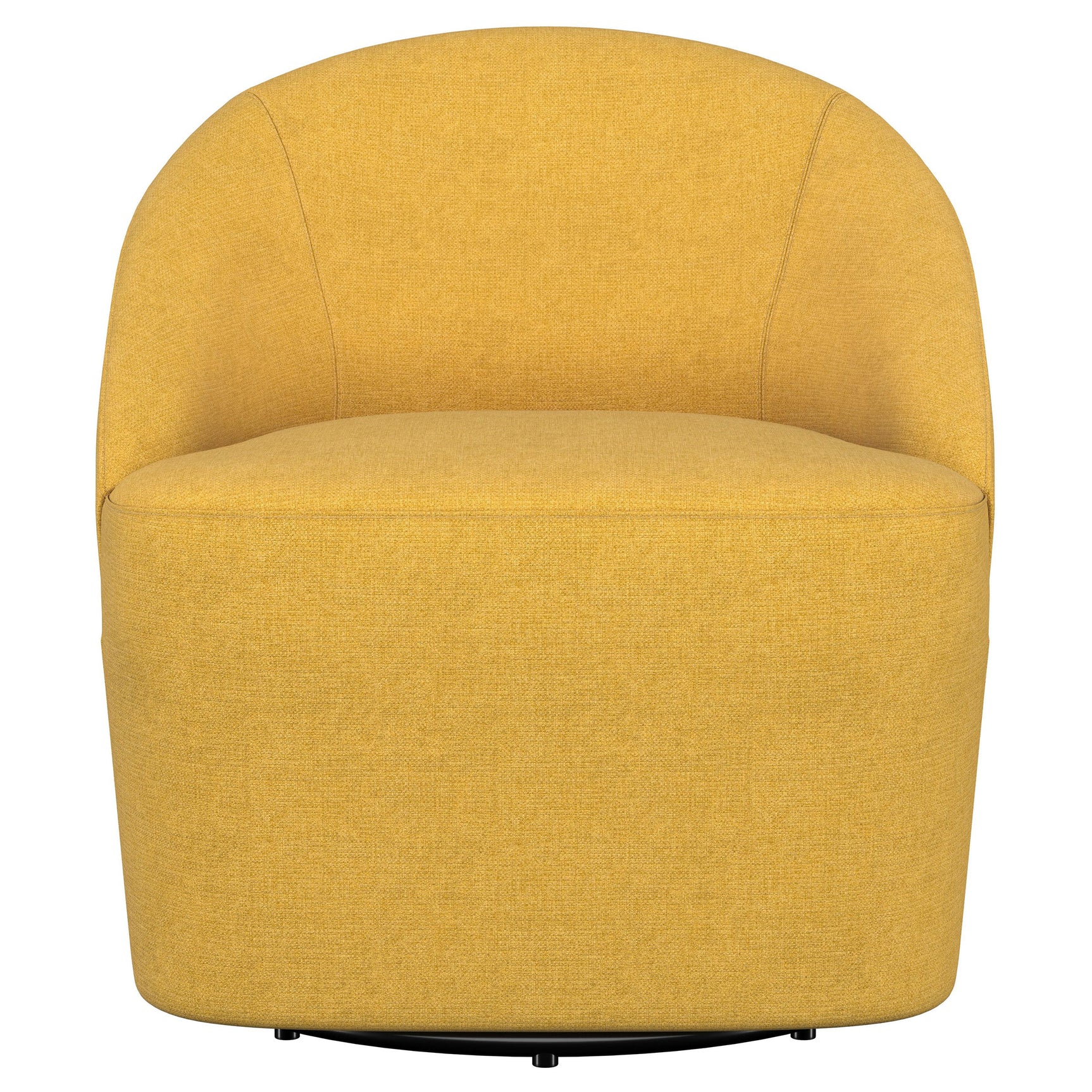 Leon Upholstered Barrel Accent Swivel Chair Mustard Yellow - Tampa Furniture Outlet