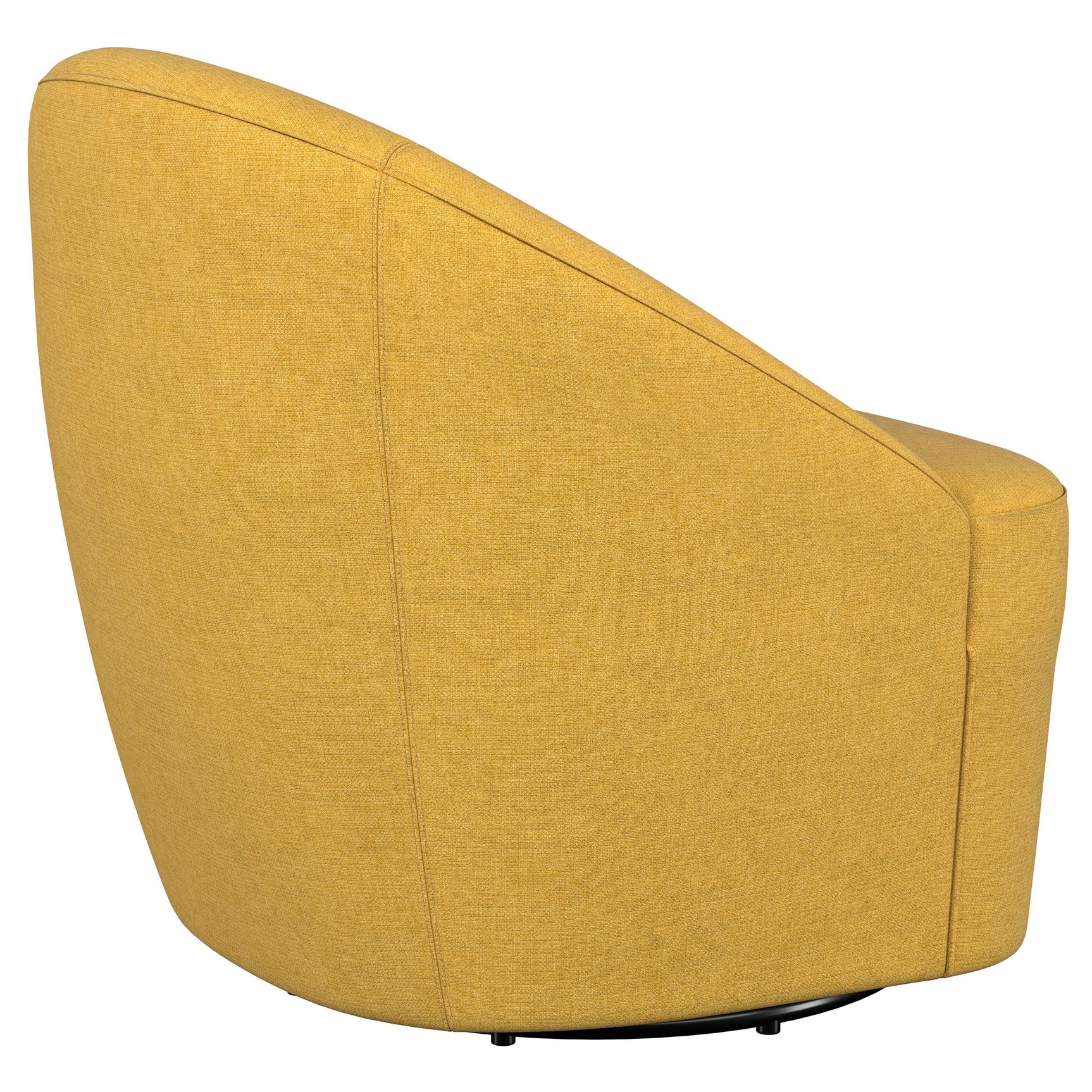 Leon Upholstered Barrel Accent Swivel Chair Mustard Yellow - Tampa Furniture Outlet