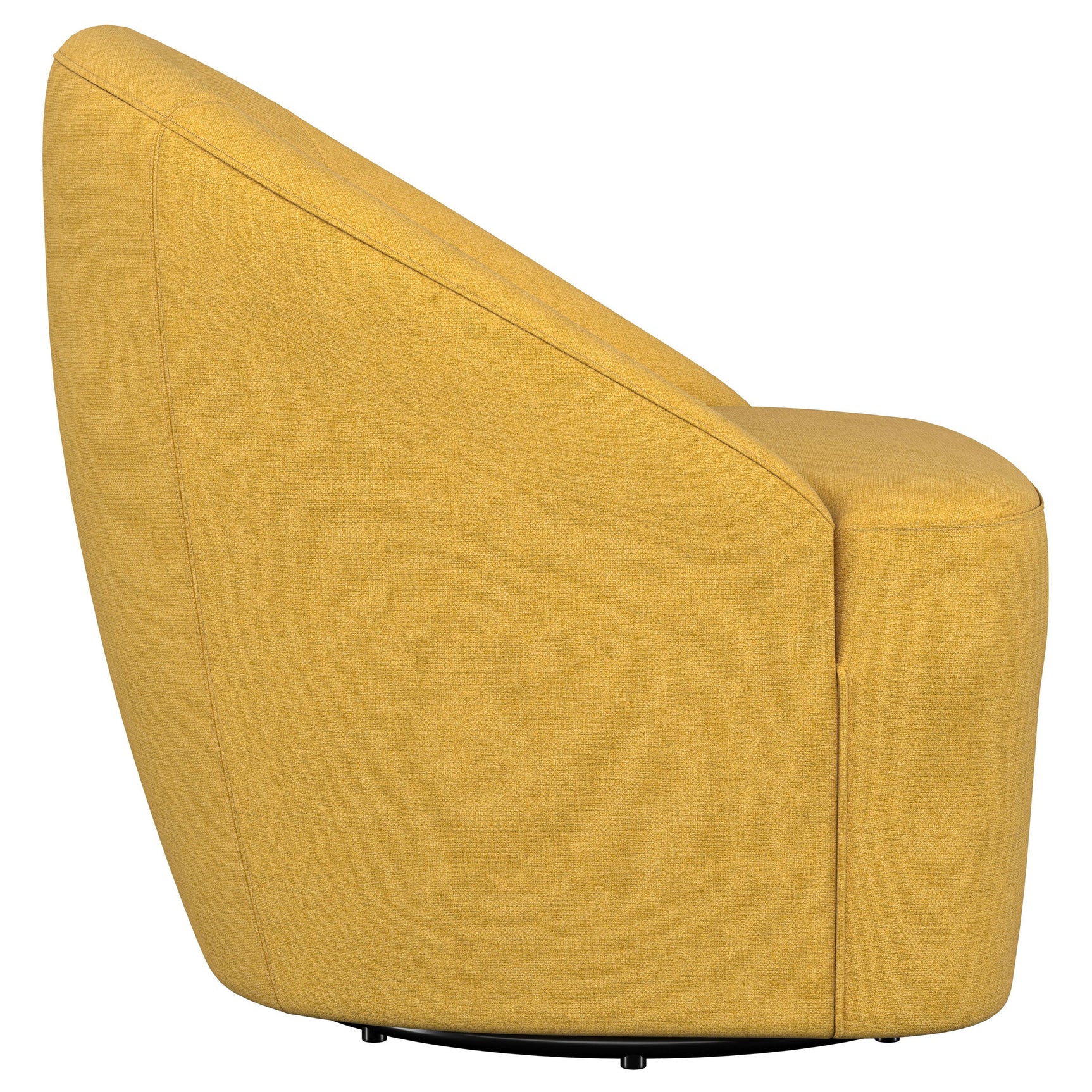 Leon Upholstered Barrel Accent Swivel Chair Mustard Yellow - Tampa Furniture Outlet