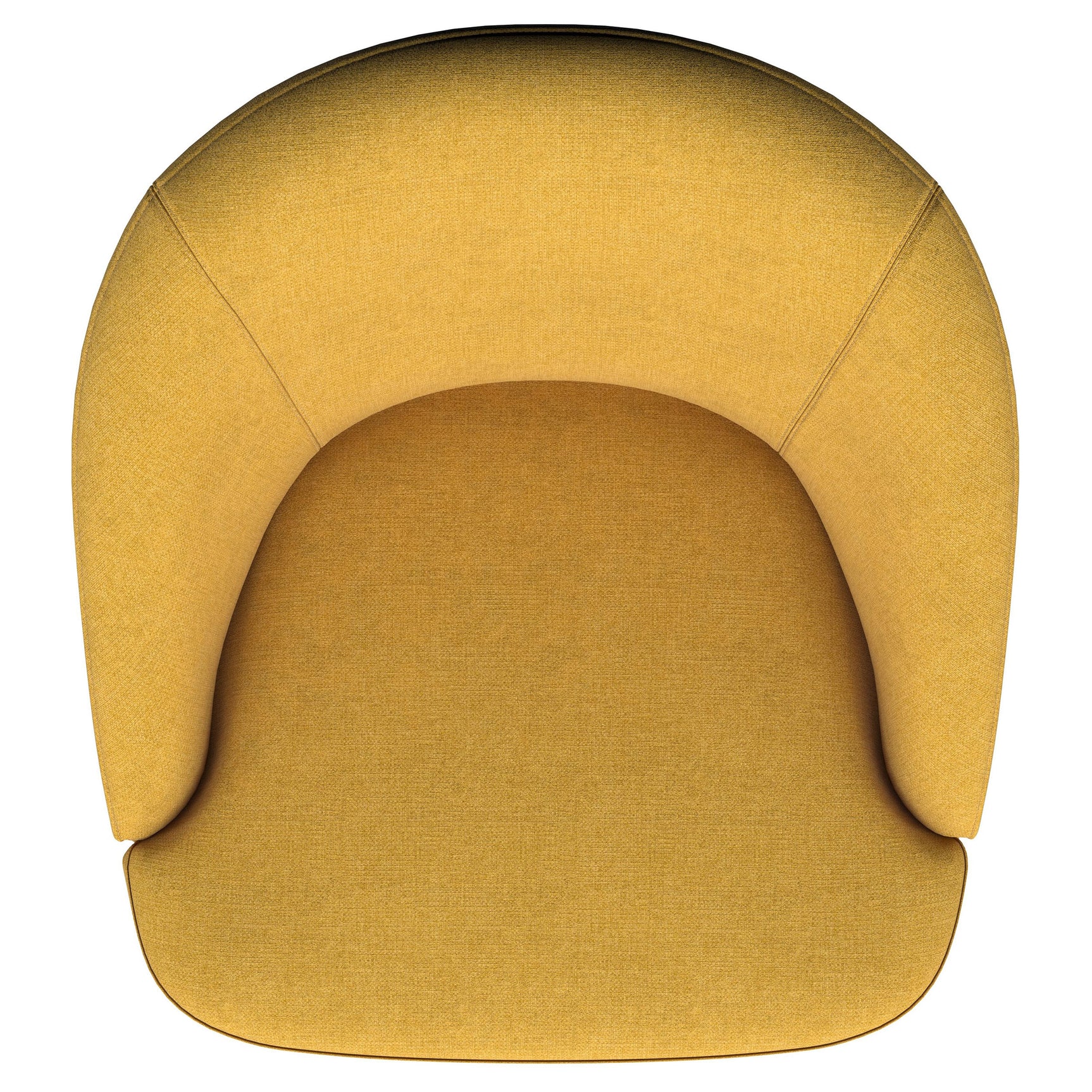 Leon Upholstered Barrel Accent Swivel Chair Mustard Yellow - Tampa Furniture Outlet