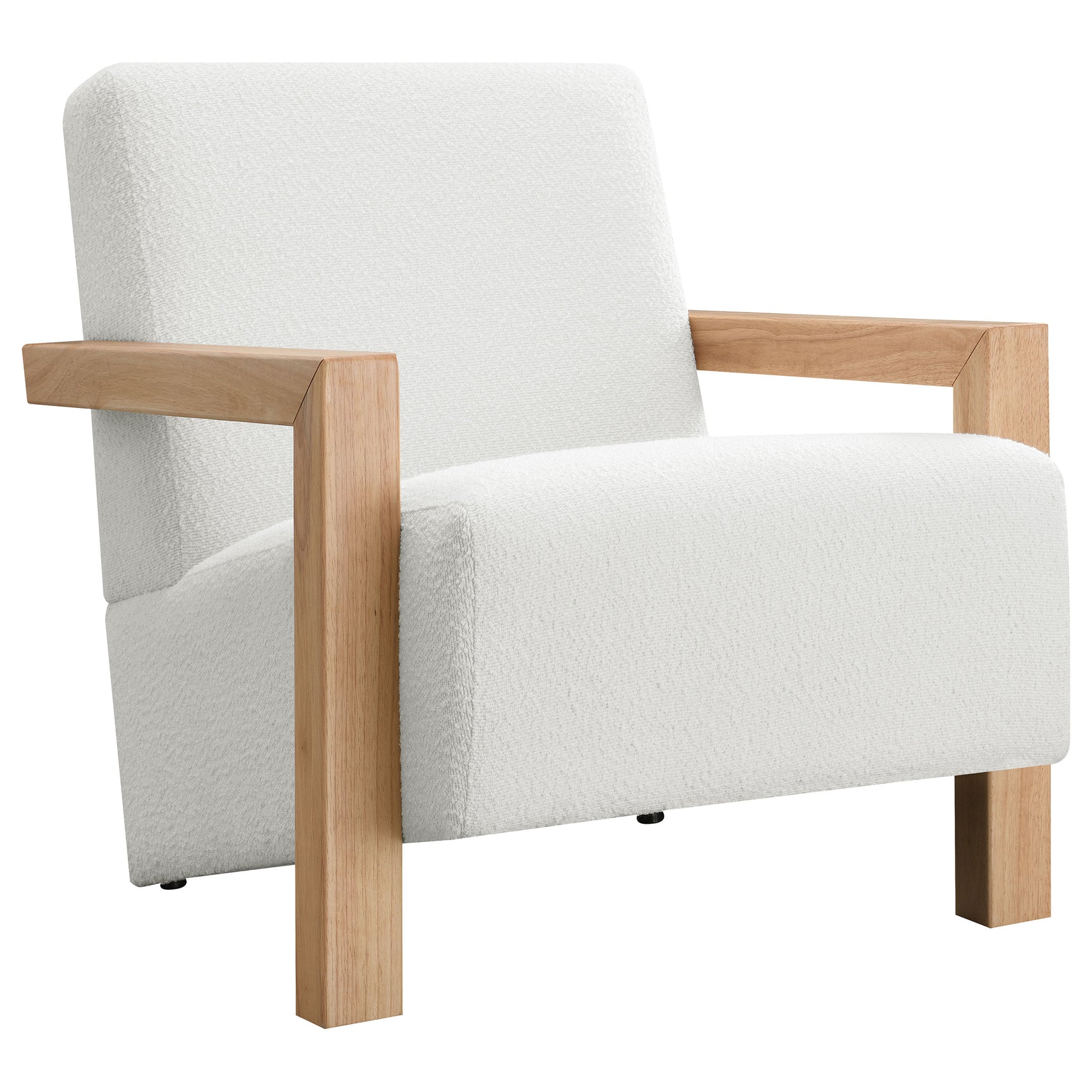 Tampa Furniture Outlet - Coaster - Fitzroy Boucle Upholstered Accent Arm Chair Ivory - 903094
