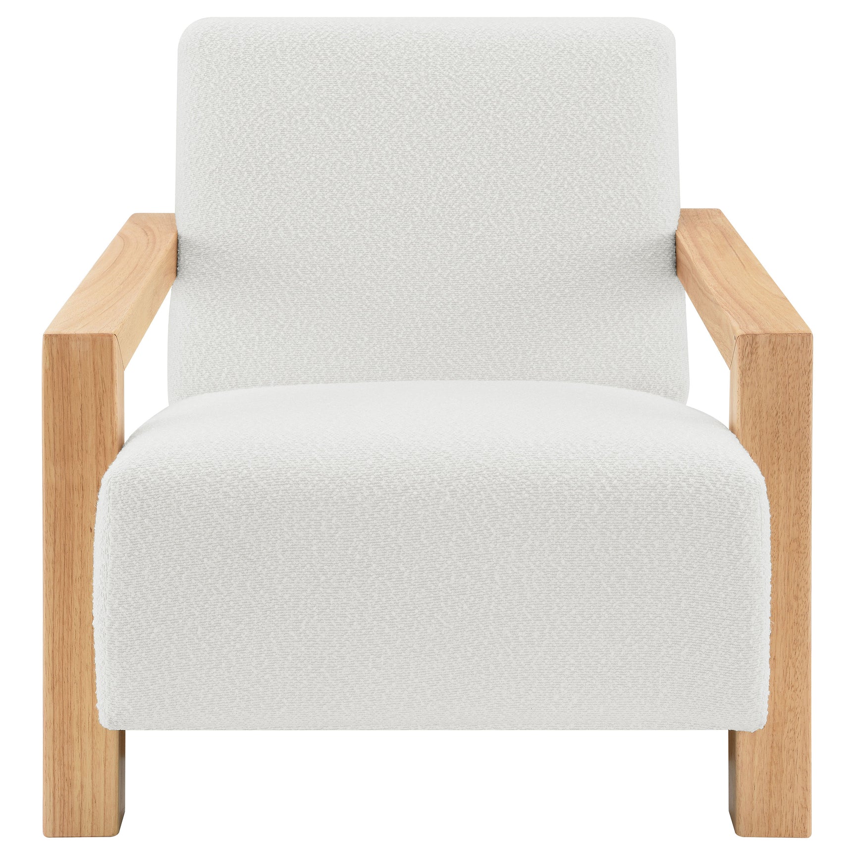 Fitzroy Boucle Upholstered Accent Arm Chair Ivory - Tampa Furniture Outlet