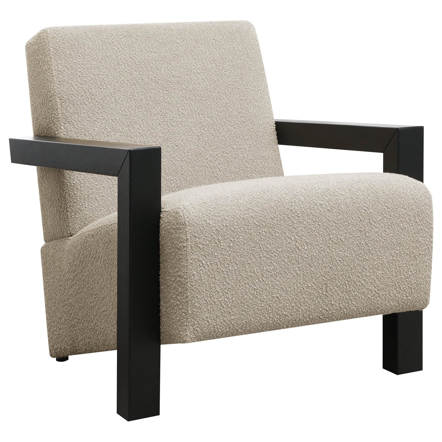 Tampa Furniture Outlet - Coaster - Fitzroy Boucle Upholstered Accent Arm Chair Latte - 903095