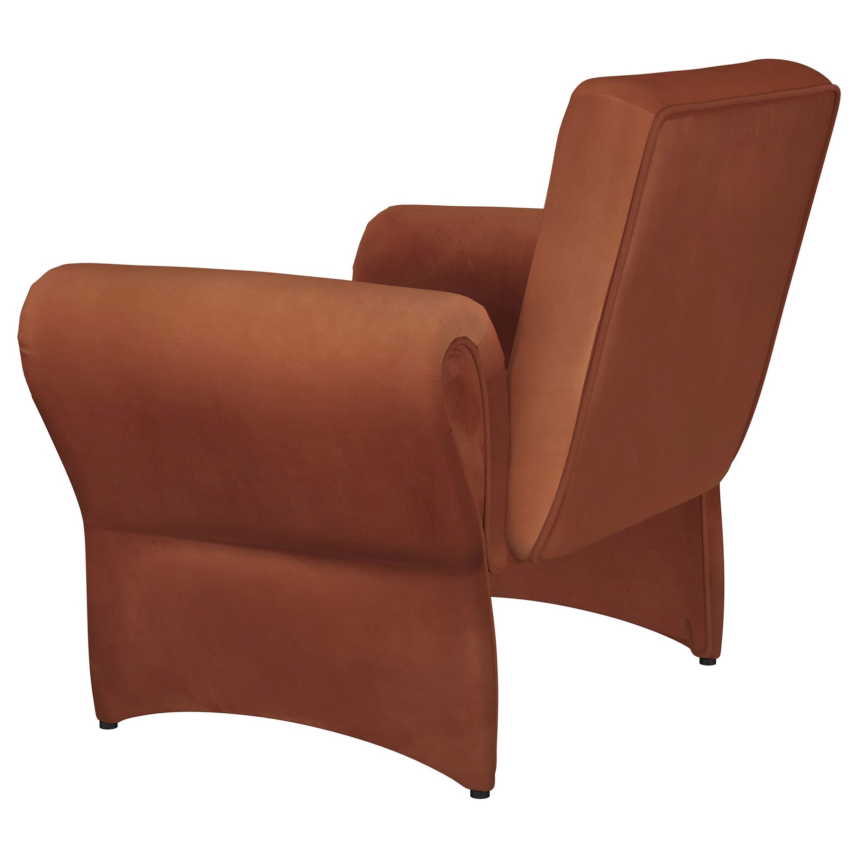 Liana Upholstered Roll Arm Accent Armchair Rust Orange - Tampa Furniture Outlet