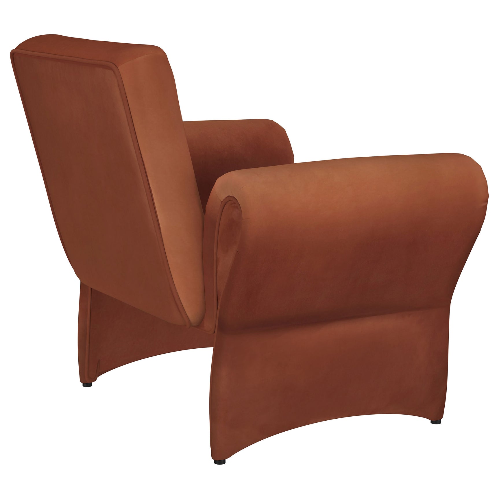 Liana Upholstered Roll Arm Accent Armchair Rust Orange - Tampa Furniture Outlet