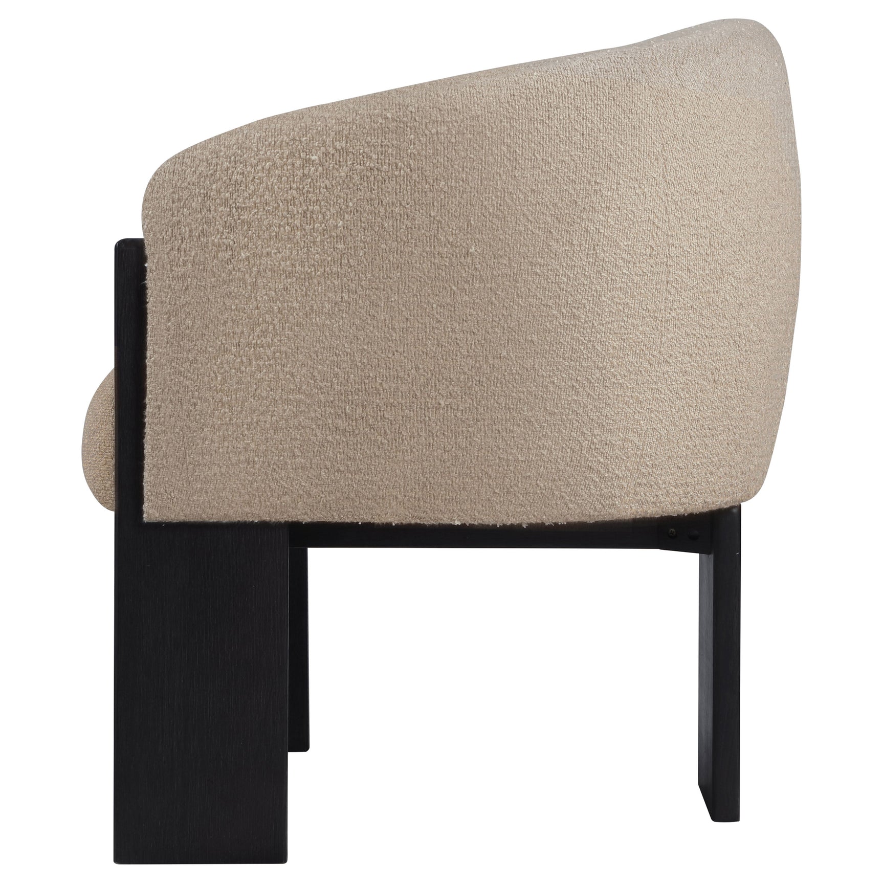 Valdez Boucle Upholstered Barrel Back Accent Chair Beige - Tampa Furniture Outlet