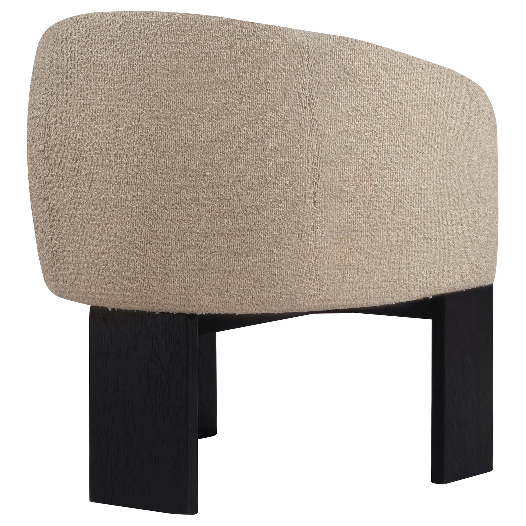 Valdez Boucle Upholstered Barrel Back Accent Chair Beige - Tampa Furniture Outlet