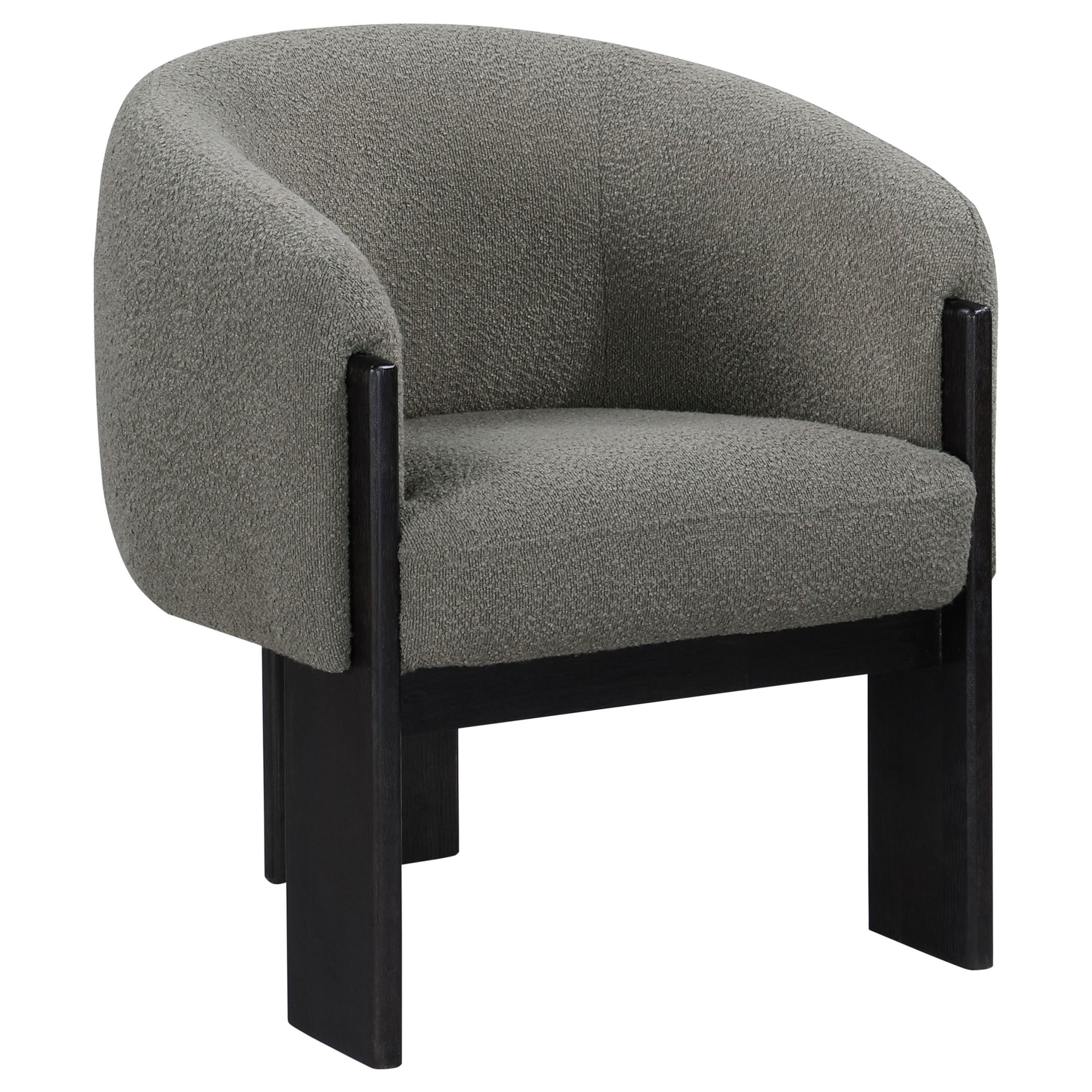 Tampa Furniture Outlet - Coaster - Valdez Boucle Upholstered Barrel Back Accent Chair Brown - 903166