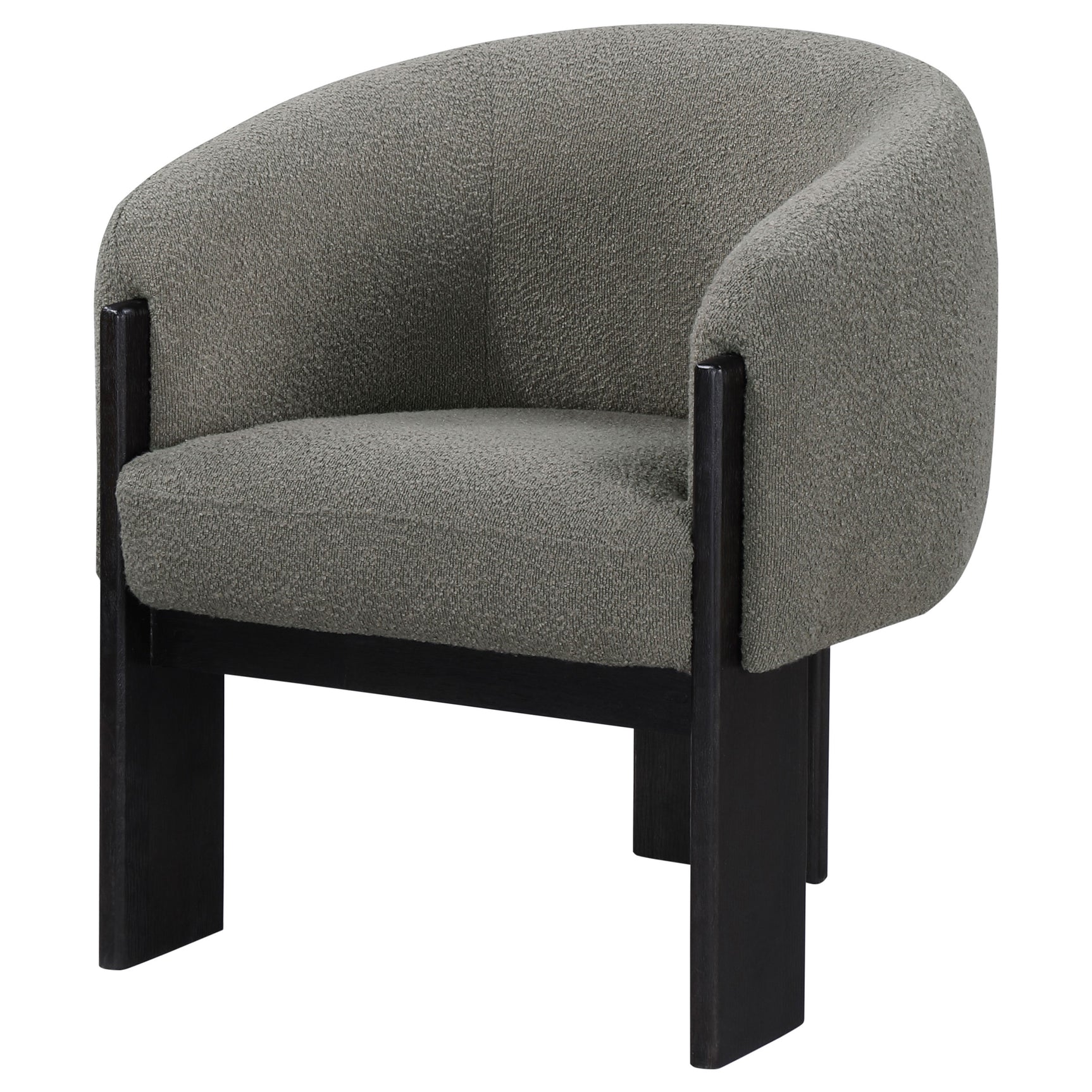 Valdez Boucle Upholstered Barrel Back Accent Chair Brown - Tampa Furniture Outlet