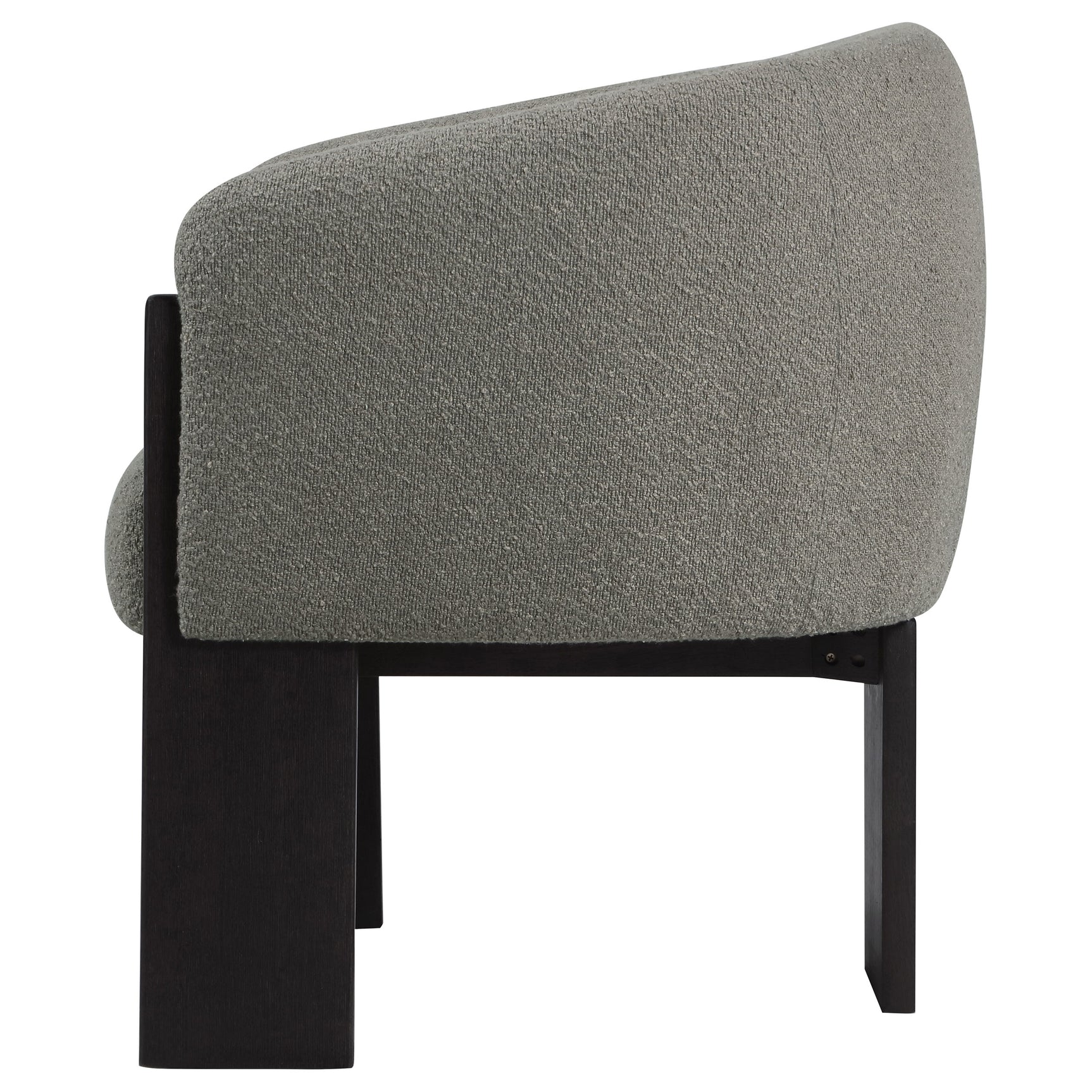 Valdez Boucle Upholstered Barrel Back Accent Chair Brown - Tampa Furniture Outlet