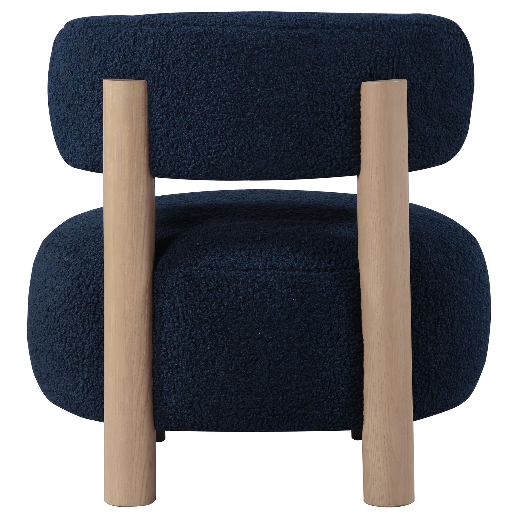 Zonie Boucle Upholstered Barrel Back Accent Chair Blue - Tampa Furniture Outlet