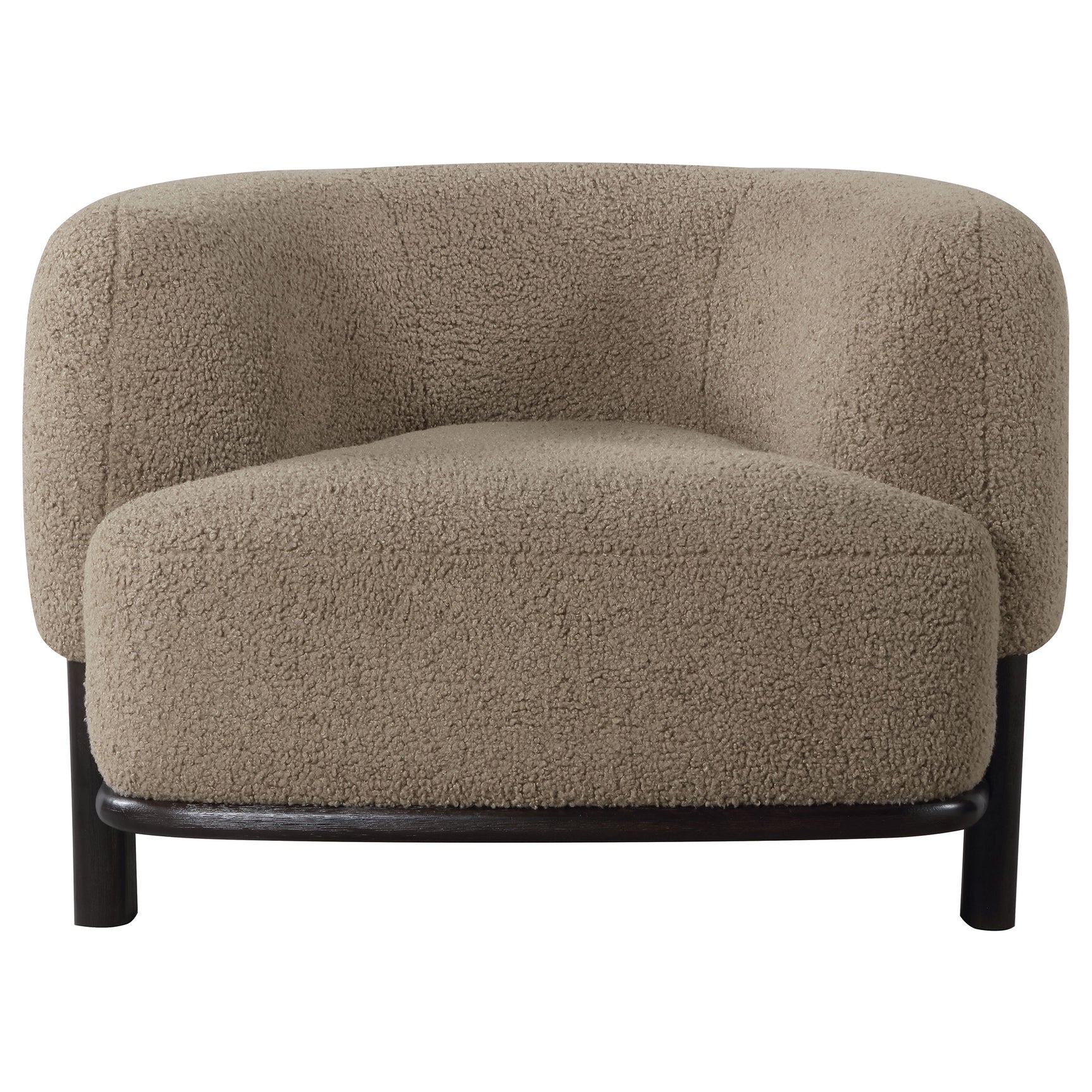 Lawler Upholstered Barrel Back Accent Chair Brown and Black