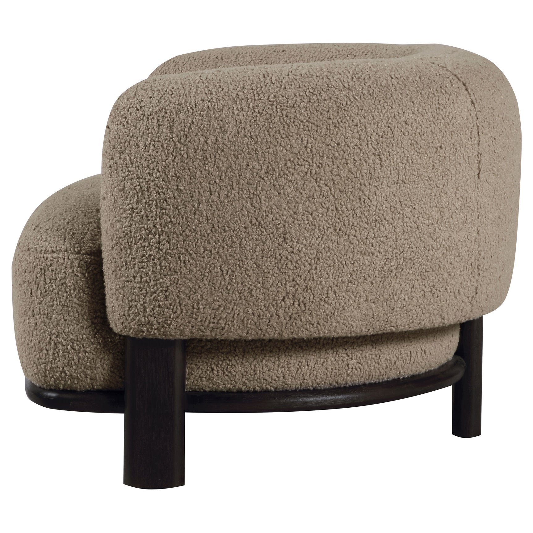Lawler Upholstered Barrel Back Accent Chair Brown and Black - Tampa Furniture Outlet