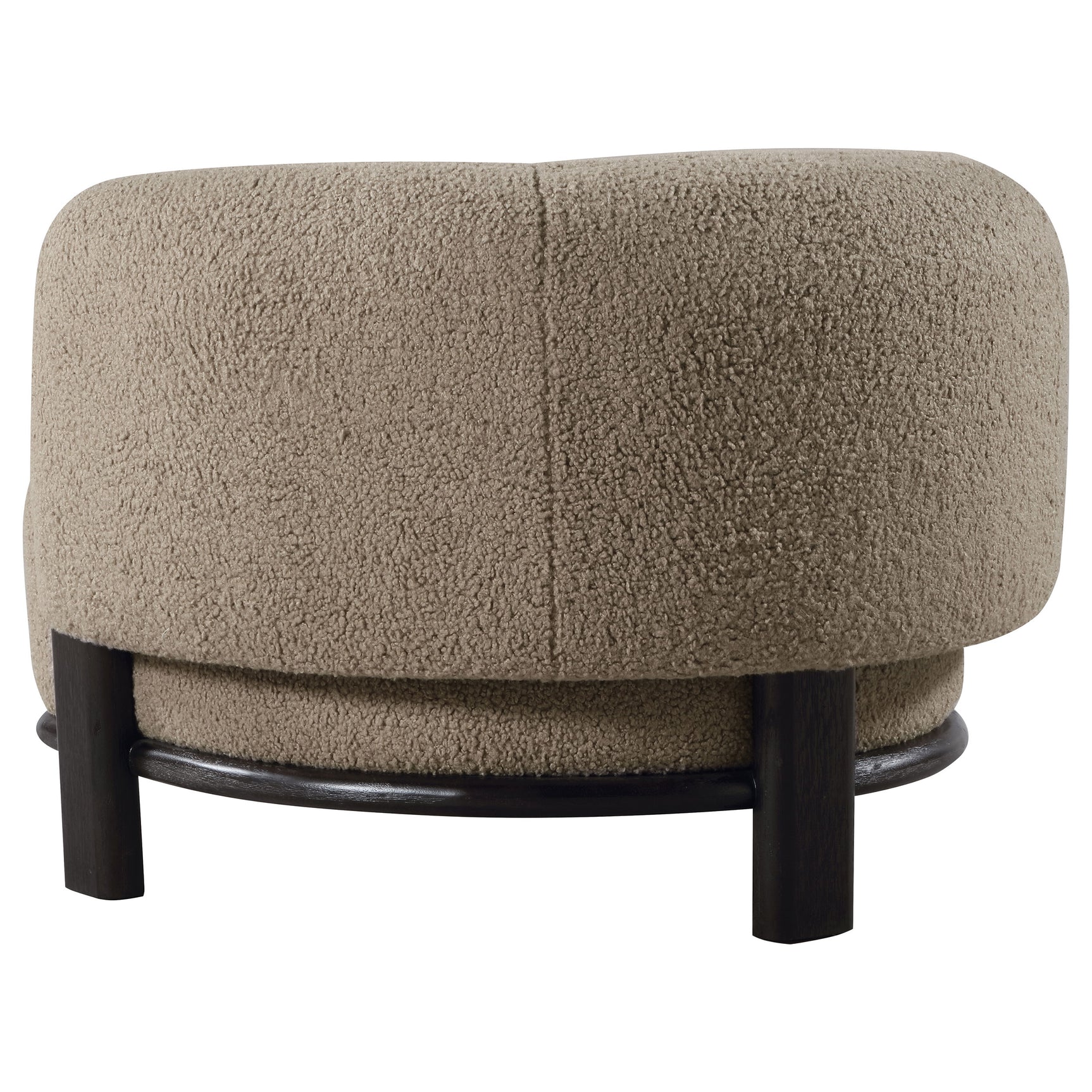 Lawler Upholstered Barrel Back Accent Chair Brown and Black