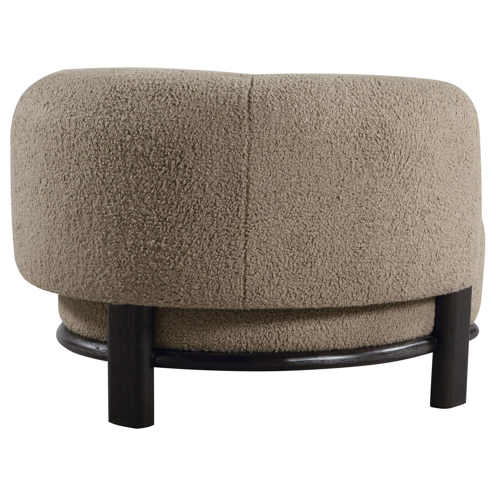Lawler Upholstered Barrel Back Accent Chair Brown and Black
