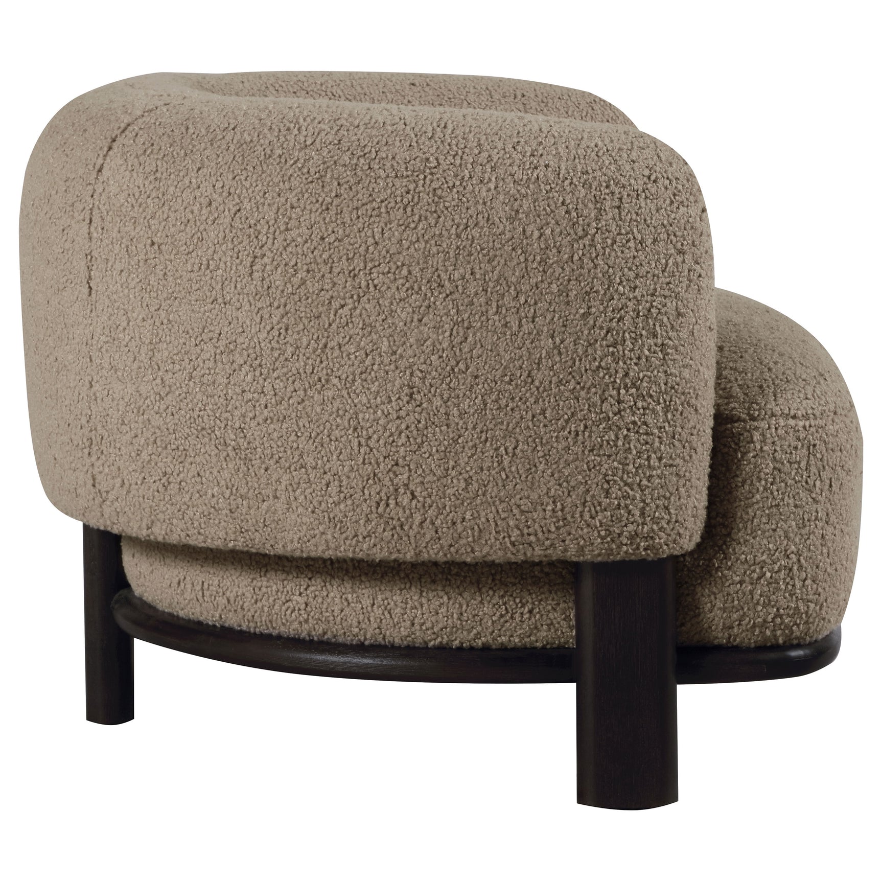 Lawler Upholstered Barrel Back Accent Chair Brown and Black