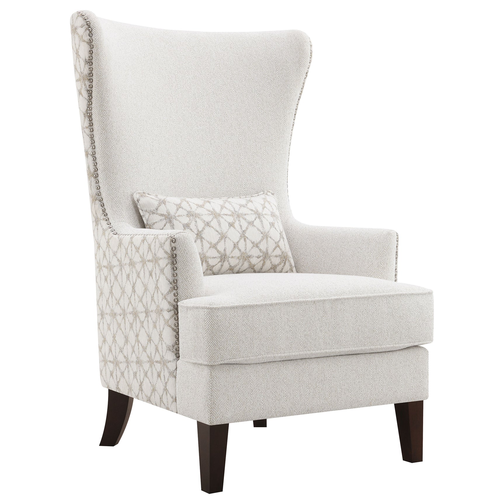 Tampa Furniture Outlet - Coaster - Pippin Upholstered High Wingback Accent Chair Latte - 904066