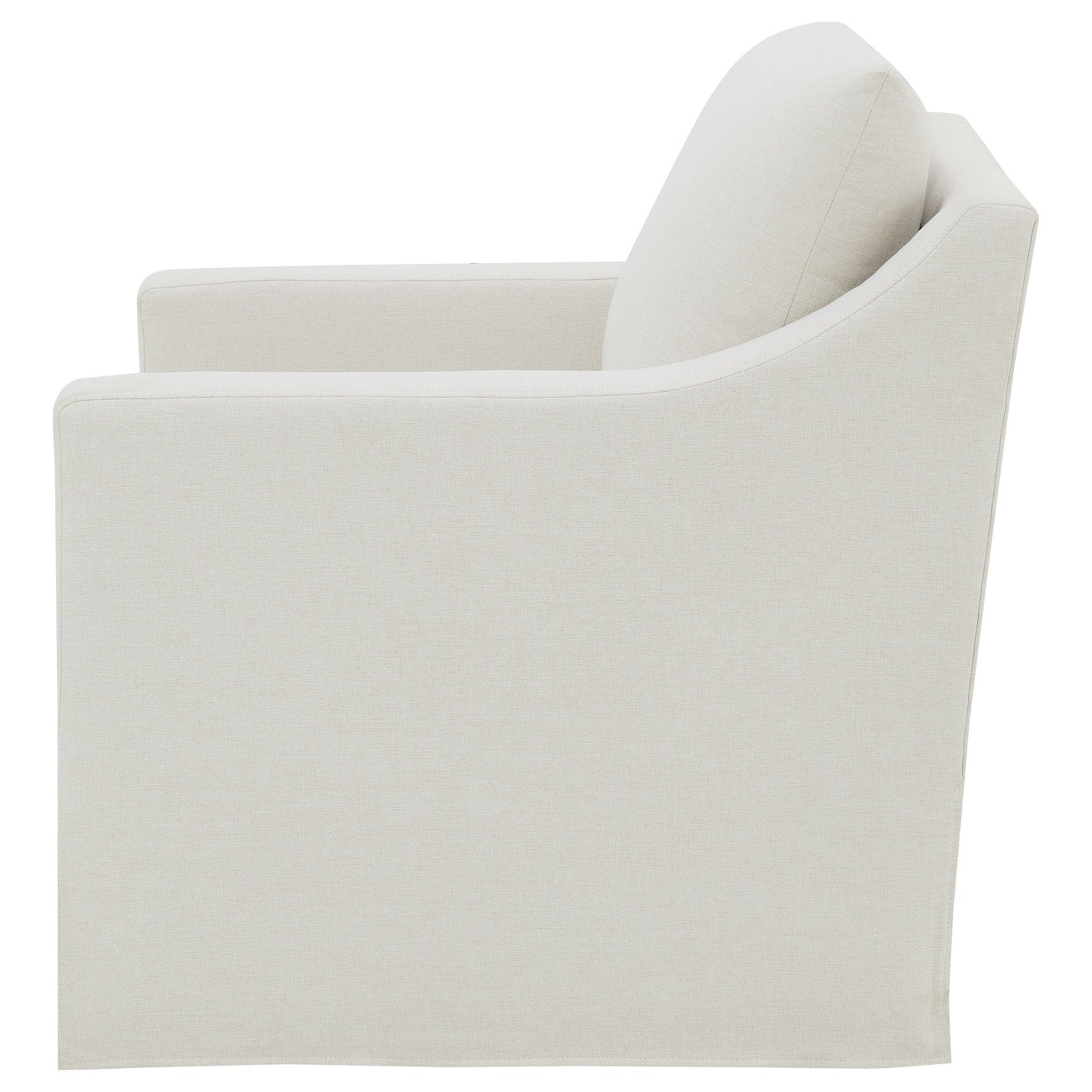 Winter Upholstered Sloped Arm Accent Swivel Chair Beige - Tampa Furniture Outlet