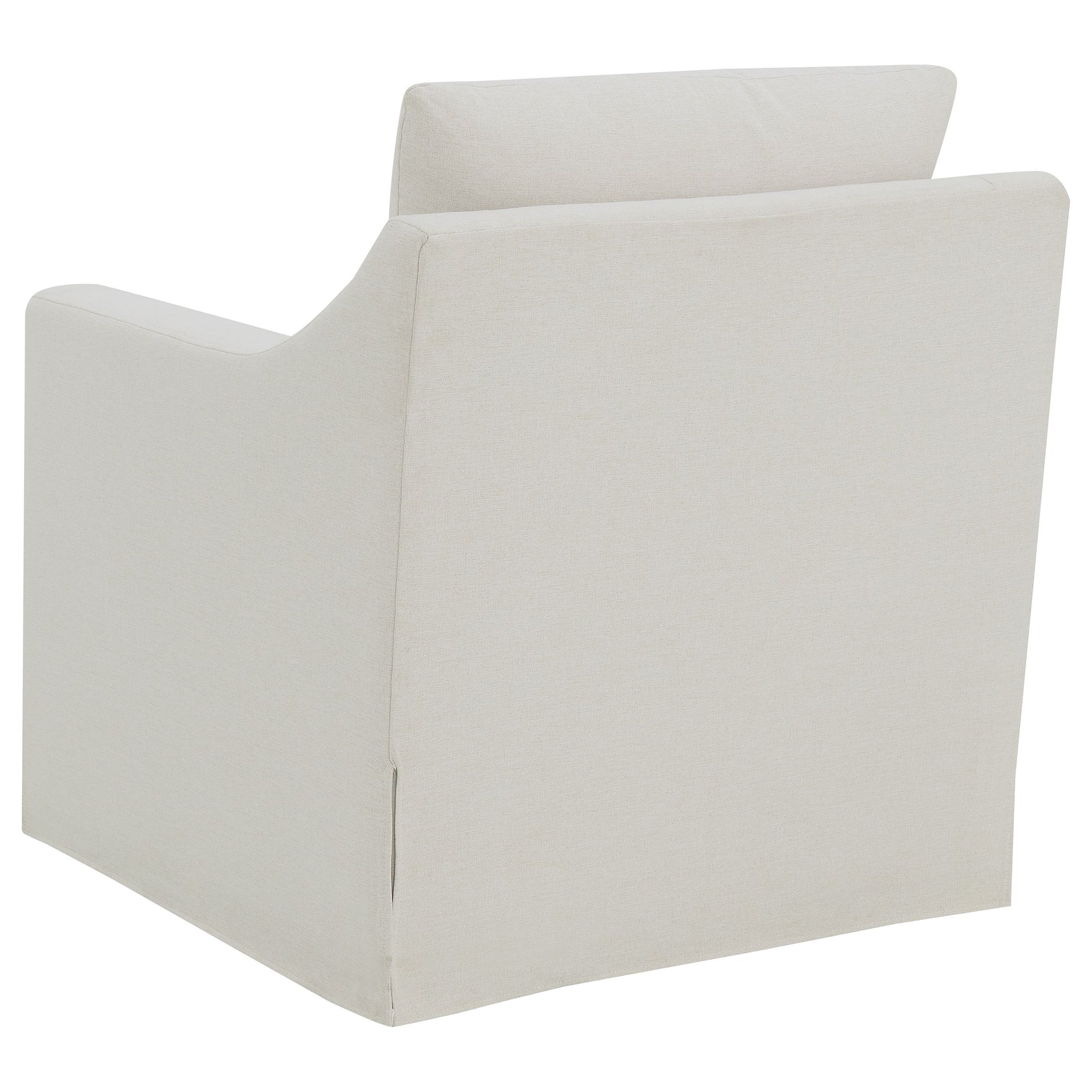 Winter Upholstered Sloped Arm Accent Swivel Chair Beige - Tampa Furniture Outlet